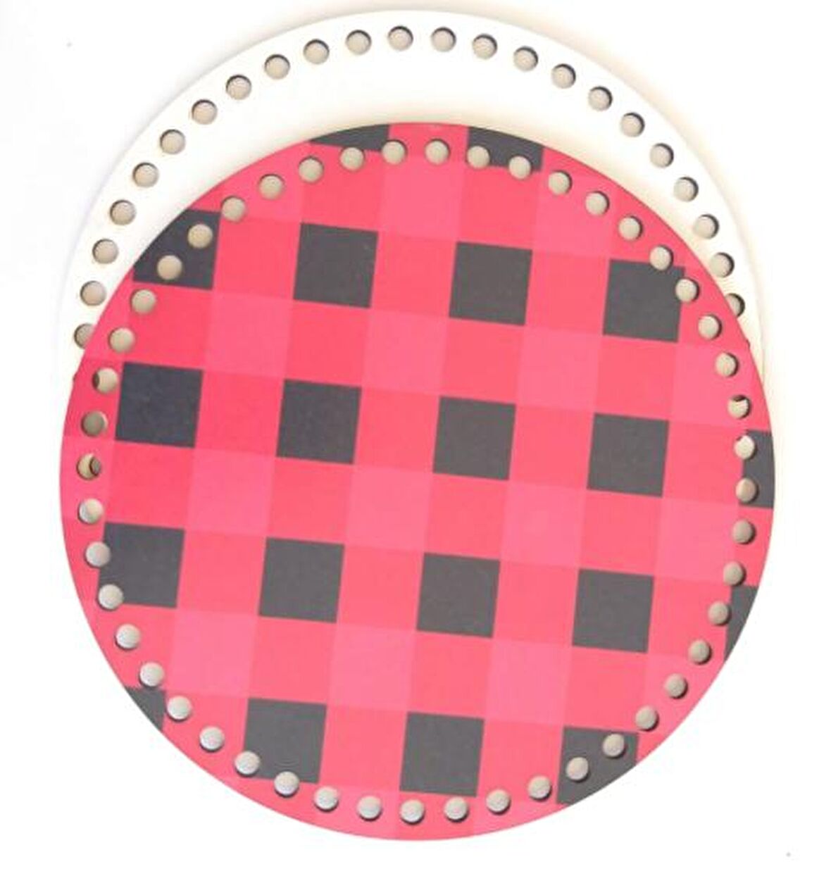 Ahşap 20 Cm Çapında Resimli Plaka Arkalıklı K Serisi No23