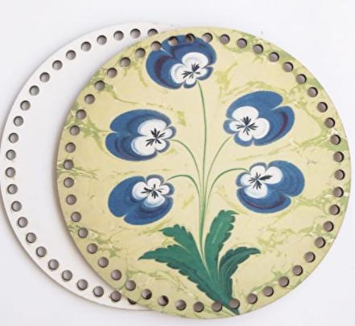 Ahşap 20 Cm Çapında Resimli Plaka Arkalıklı F Serisi No2