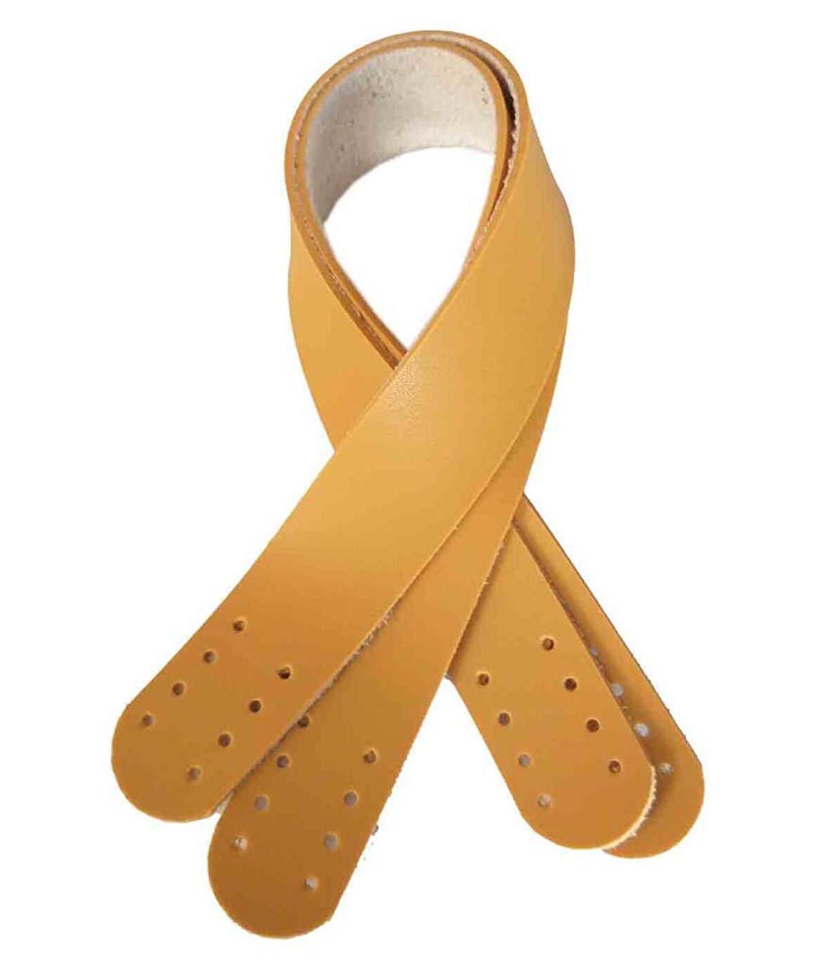 Suni Deri El Çanta Sapı 35 cm Hardal Sarı