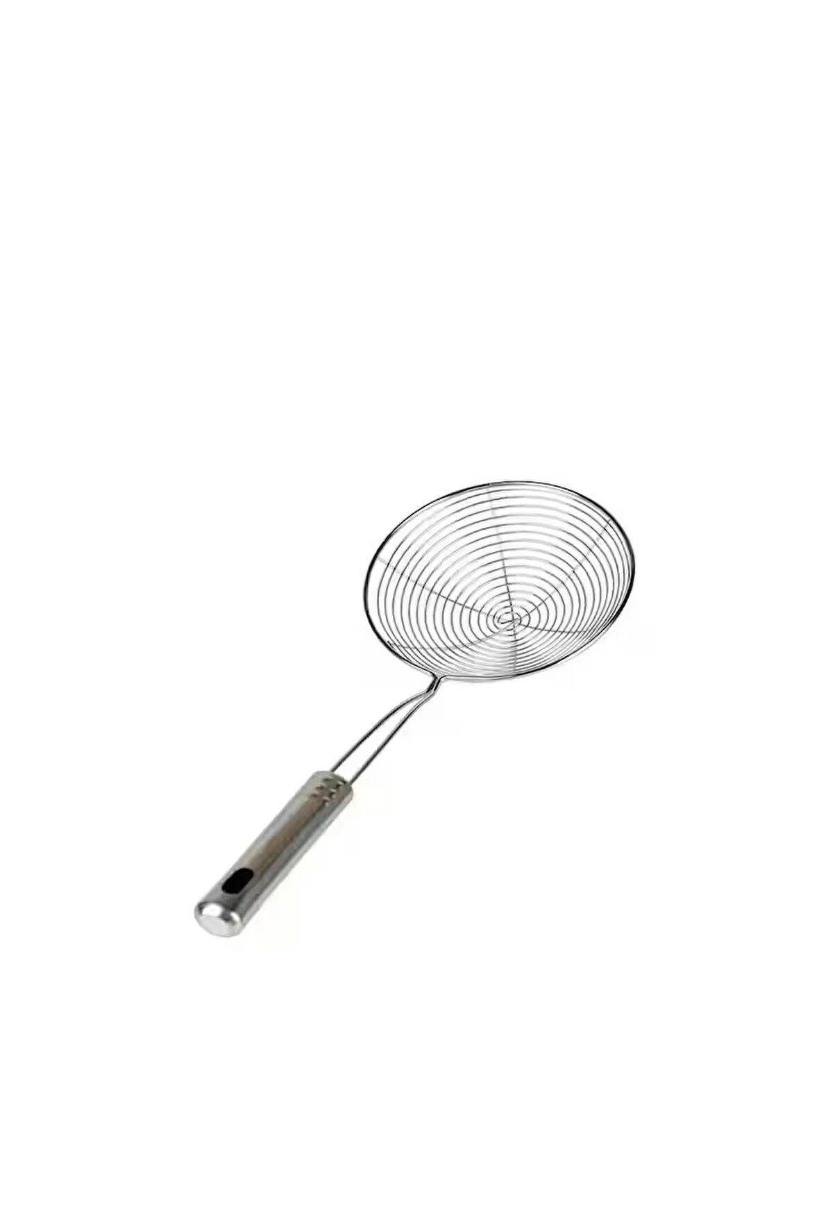 Paslanmaz Çelik Patates Kabak Sebze Kızartma Kevgiri, Metal Saplı Kevgir 16cm Çapında,Kepçe