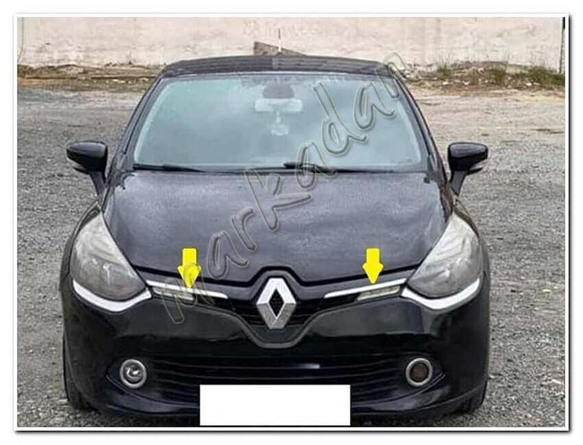 Renault Clio 4 Krom Ön Panjur 2012-2017 2 Parça Paslanmaz Çelik