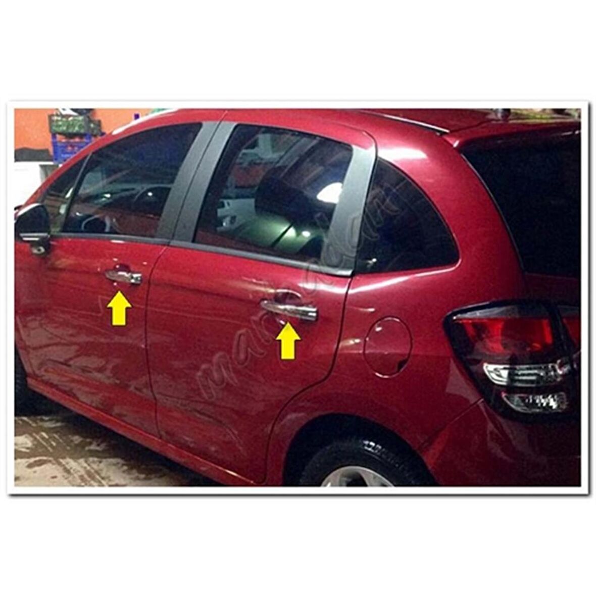 Citroen C3 Krom Kapı Kolu 2009-2016 4 Kapı Paslanmaz Çelik