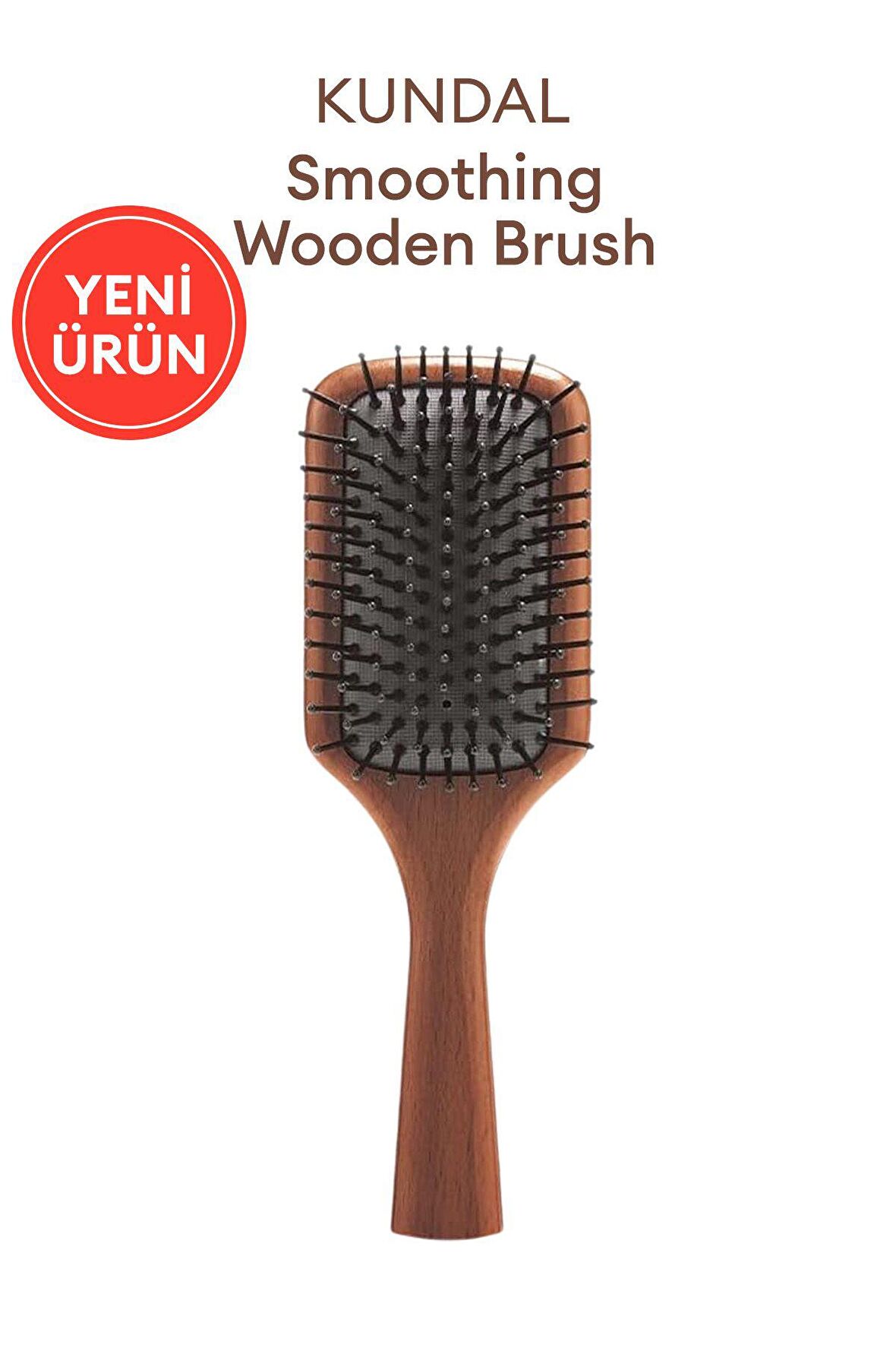 Kolay ve Konforlu Kullanım Sunan Ahşap Tarak KUNDAL Smoothing Wooden Brush