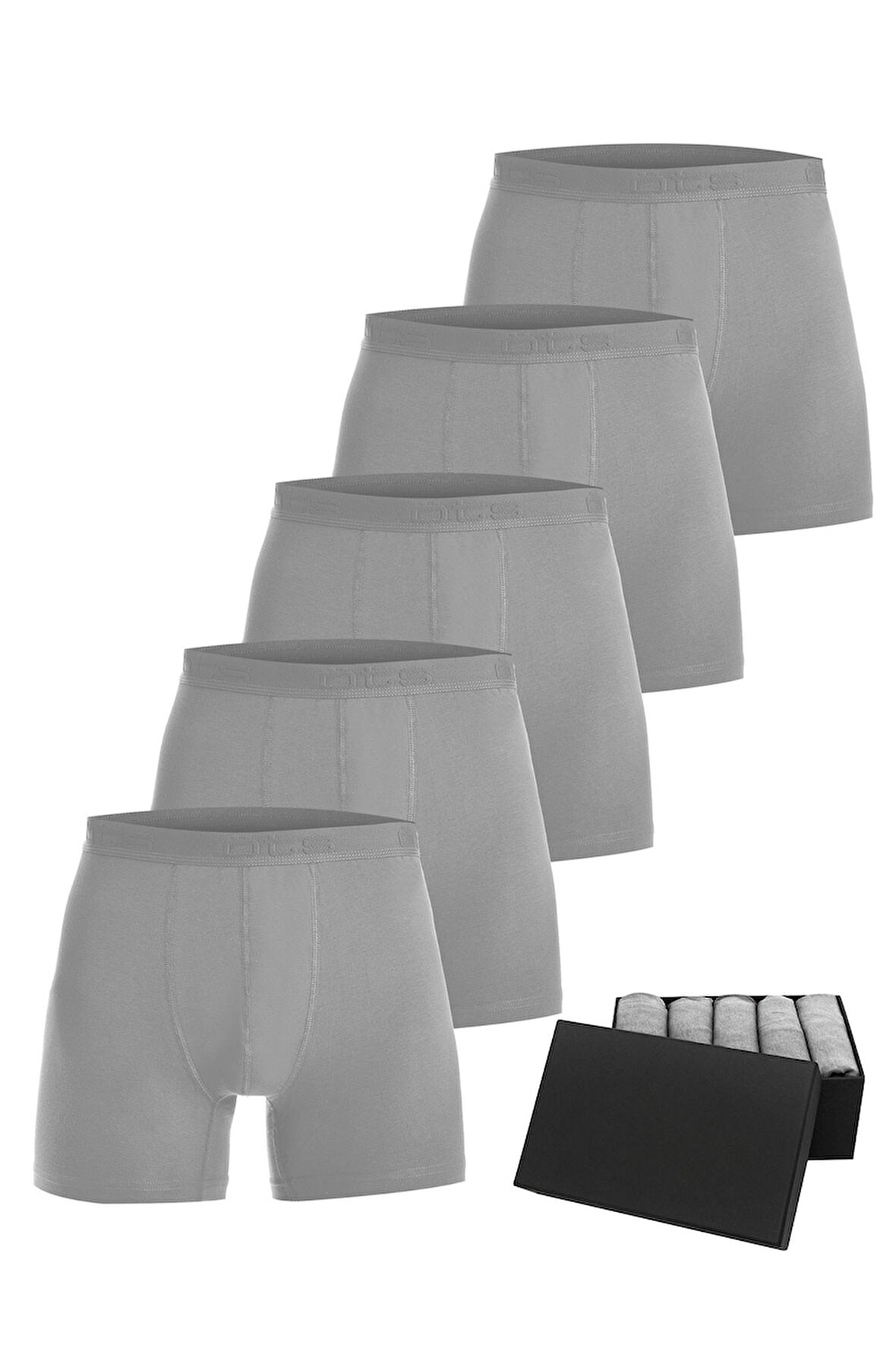 Öts Premium 5’li Erkek Modal Boxer - Hediye Kutulu, Ultra Yumuşak Modal Kumaş, Esnek Kalıp Etiketsiz