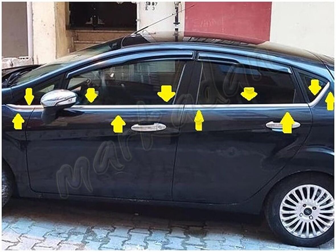 Ford Fiesta Krom Cam Çıtası 2009-2017 8 Parça Paslanmaz Çelik