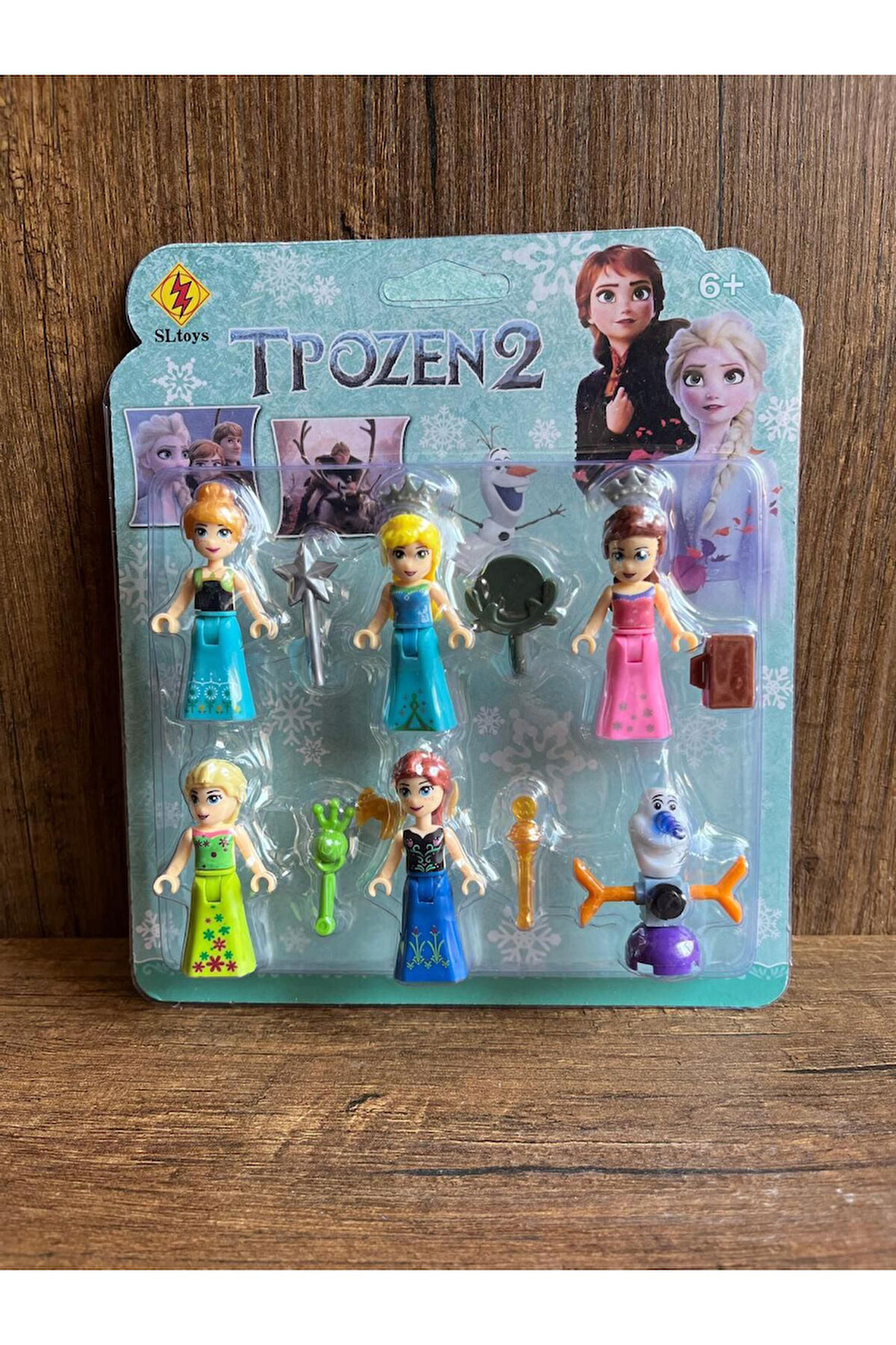 6'lı Figür Seti Leg0 Uyumlu Frozen Karlar Ülkesi Figürleri 12 Parça Figür Anna Elsa Olaf