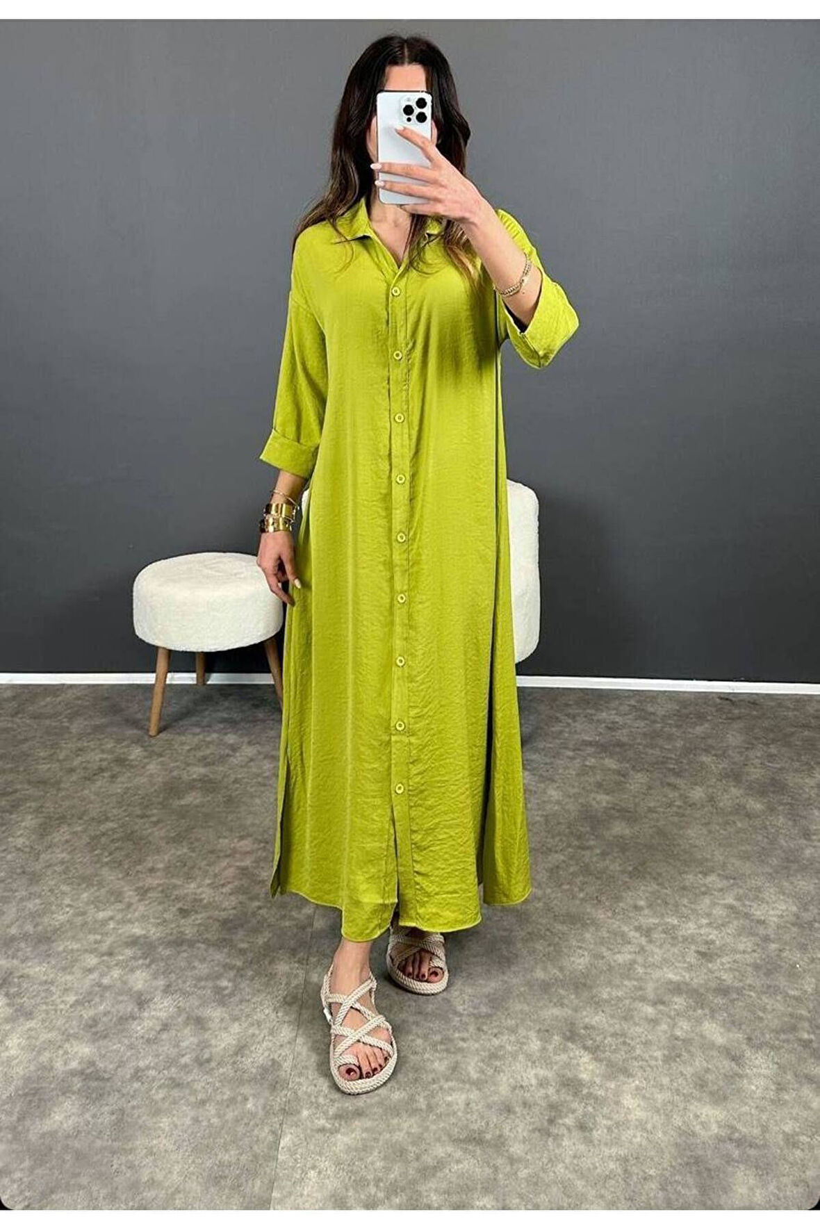 Rahat kalıp gömlek elbise