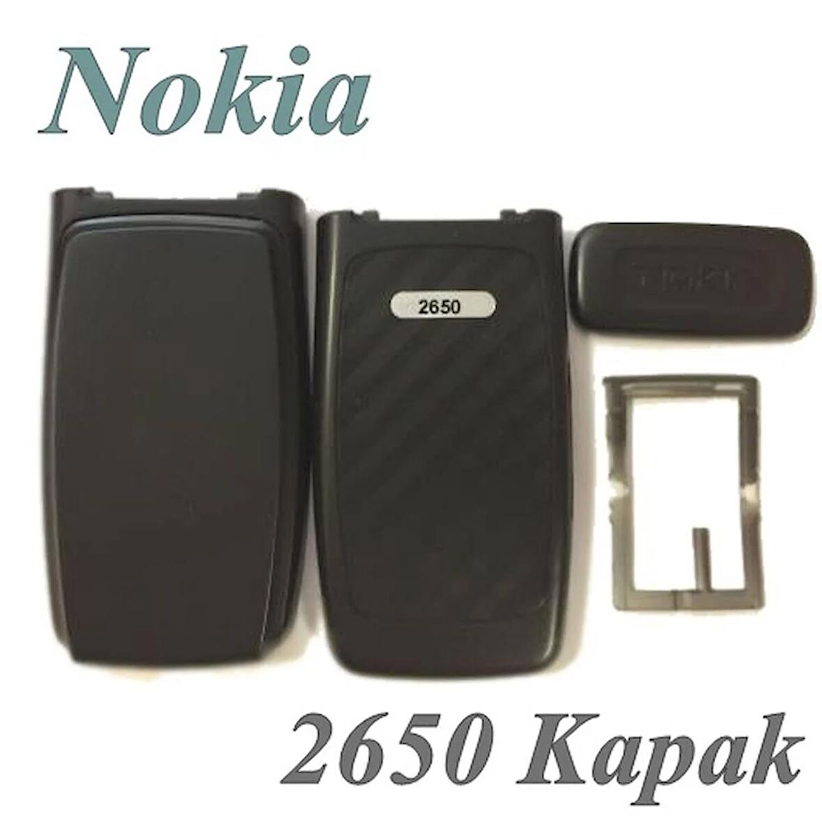 Nokia 2650 Kasa KAPAK Siyah - öN KApAK Arka Kapak Tuş Takımı