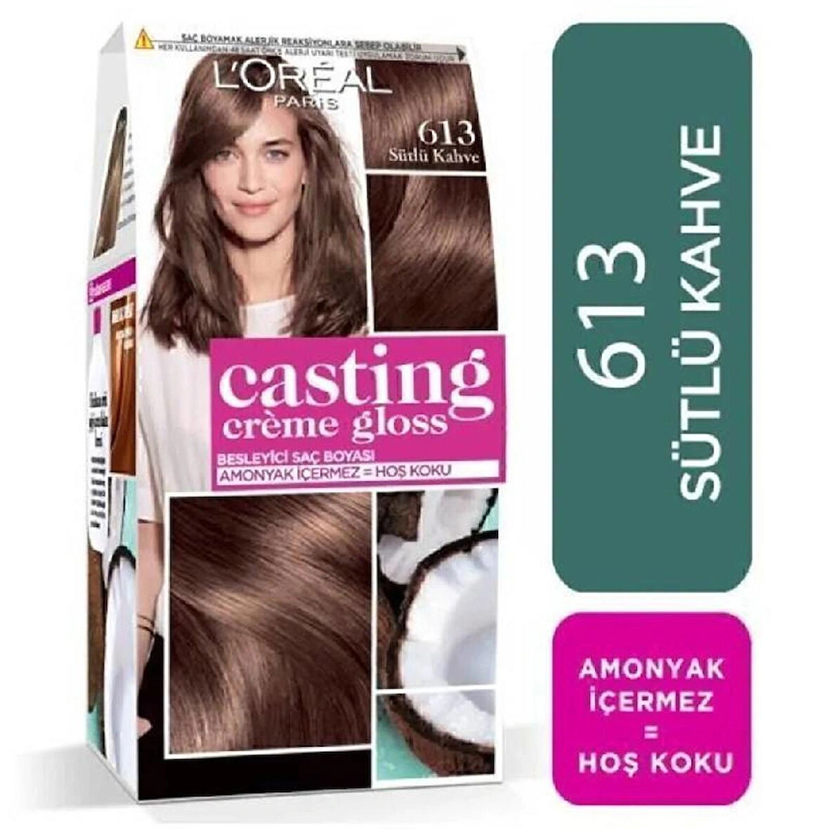 L'Oréal Paris Casting Crème Gloss Saç Boyası 613 Sütlü Kahve