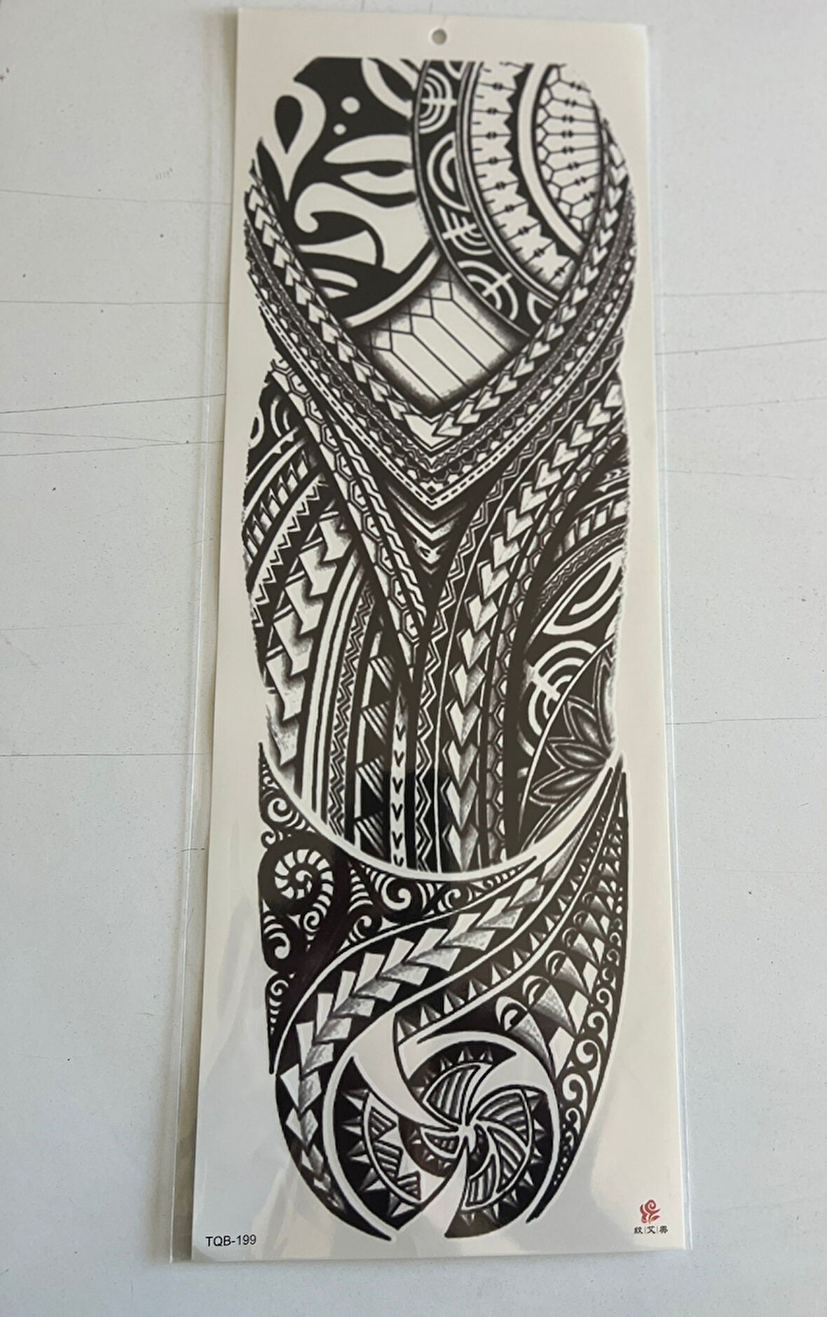 Dev Tribal 1 Hafta Kalıcı Tam Kol Kaplama Bacak Yapıştırma Geçici Dövme 46 CM