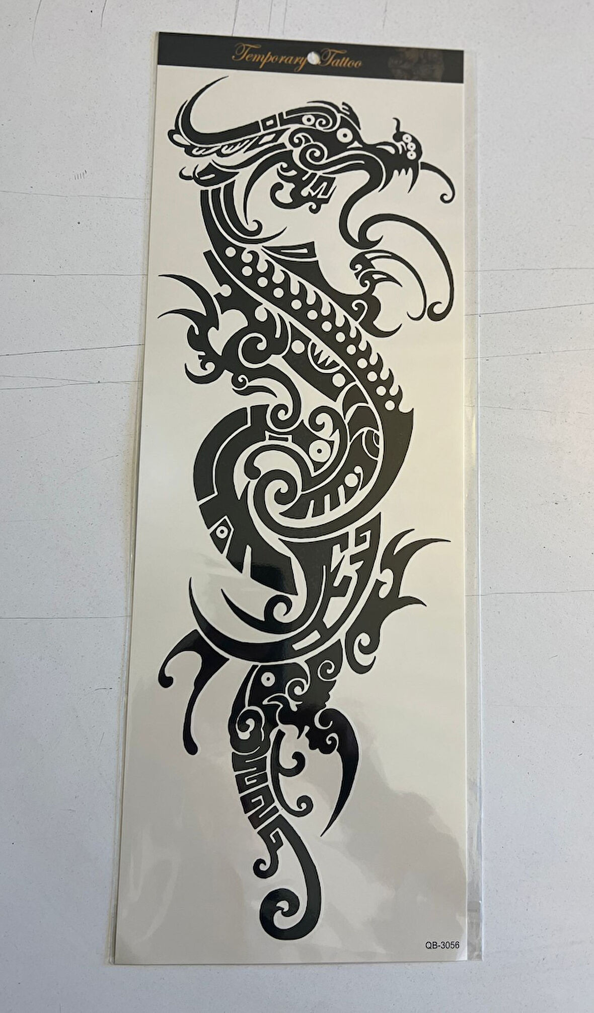 Ejderha 1 Hafta Kalıcı Tam Kol Kaplama Bacak Yapıştırma Geçici Dövme 46 CM