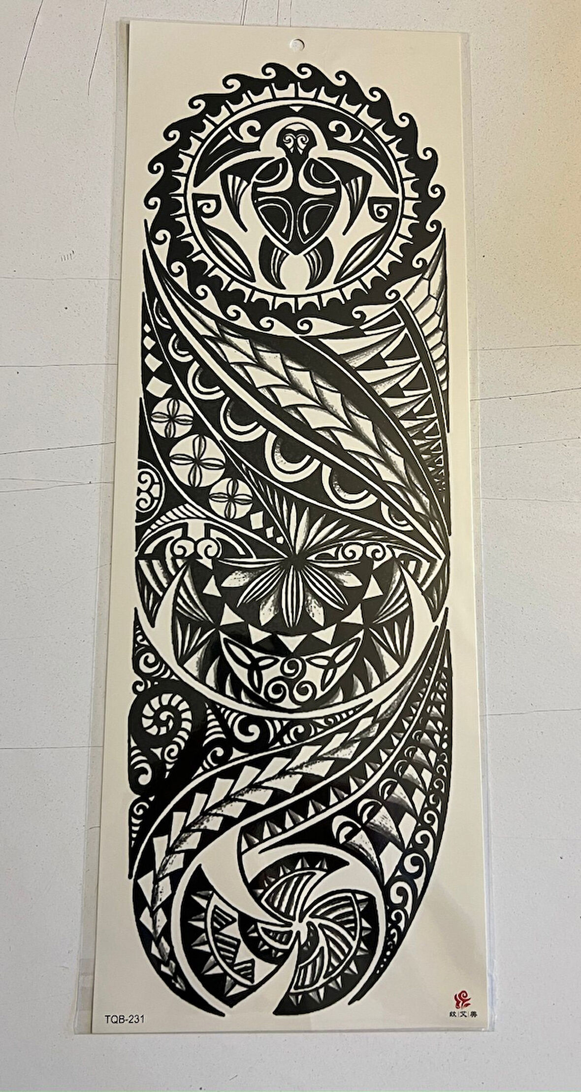 Maori Tribal 1 Hafta Kalıcı Tam Kol Bacak Yapıştırma Geçici Dövme 46 CM