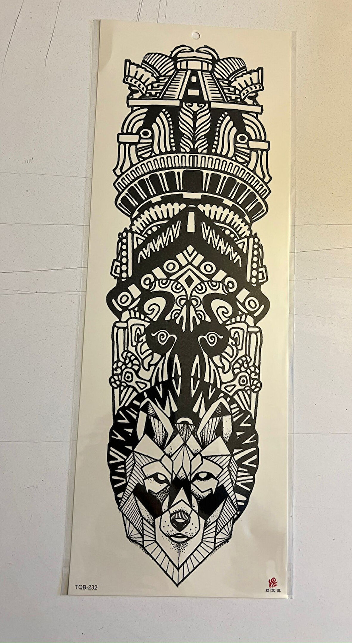 Kurt Maori 1 Hafta Kalıcı Tam Kol Bacak Yapıştırma Geçici Dövme 46 CM