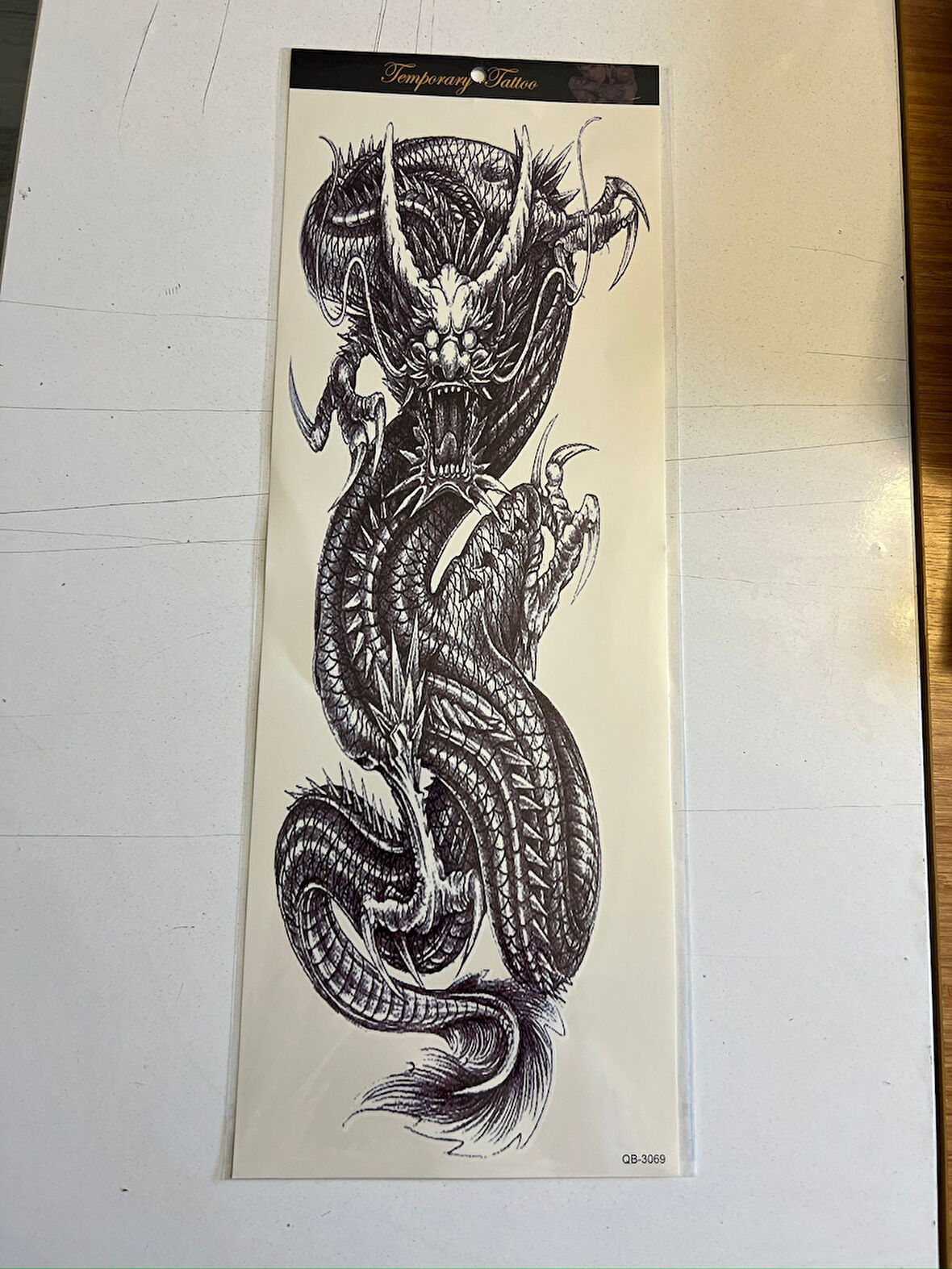Dragon 1 Hafta Kalıcı Tam Kol Bacak Yapıştırma Geçici Dövme 46 CM