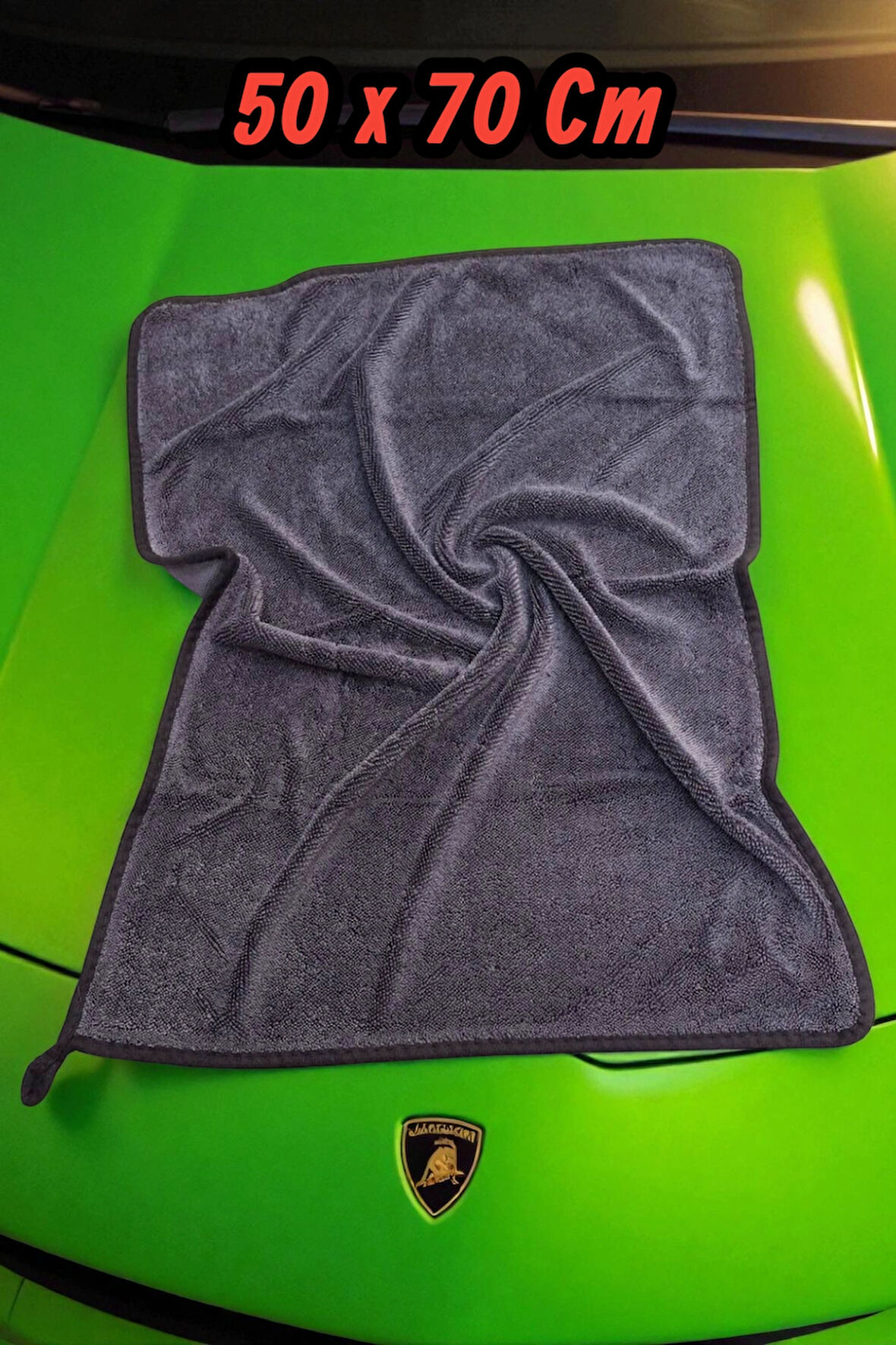 50 x70  Mikrofiber Kirpi Oto Kurulama Temizlik Bezi. Ultra Emici, İz Bırakmaz Profesyonel Performans