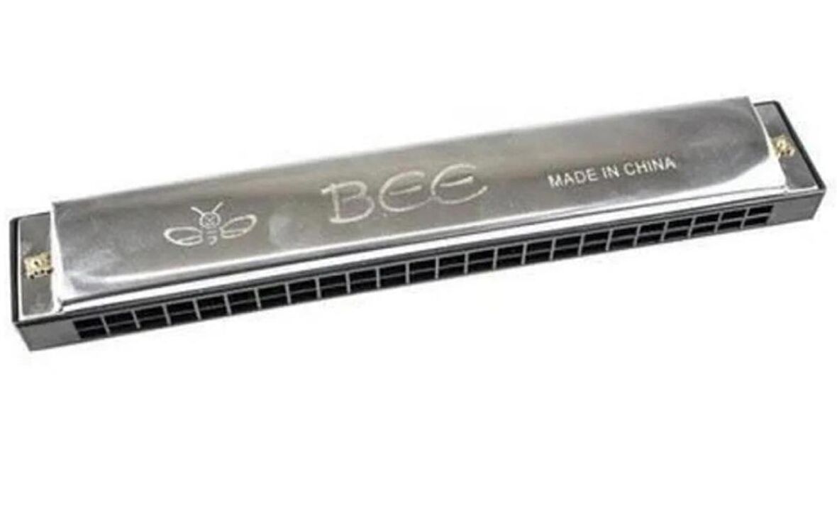 BEE DF24 Harmonica / Alüminyum Gövde 24 Delikli Gümüş Renk Mızıka