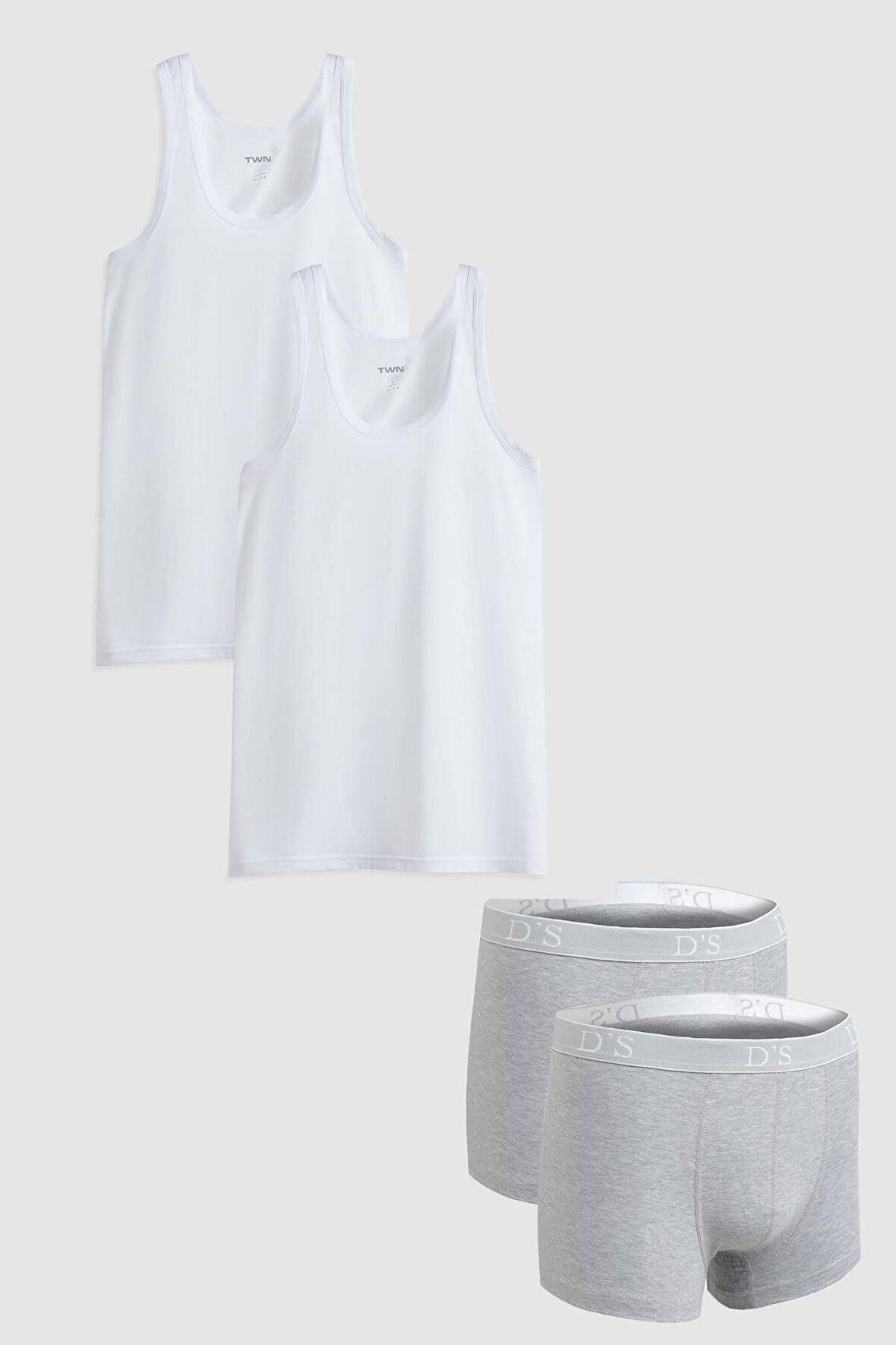 Ds Damat Gri 2'Li Atlet Boxer Takim 2HCBNORTATBOX