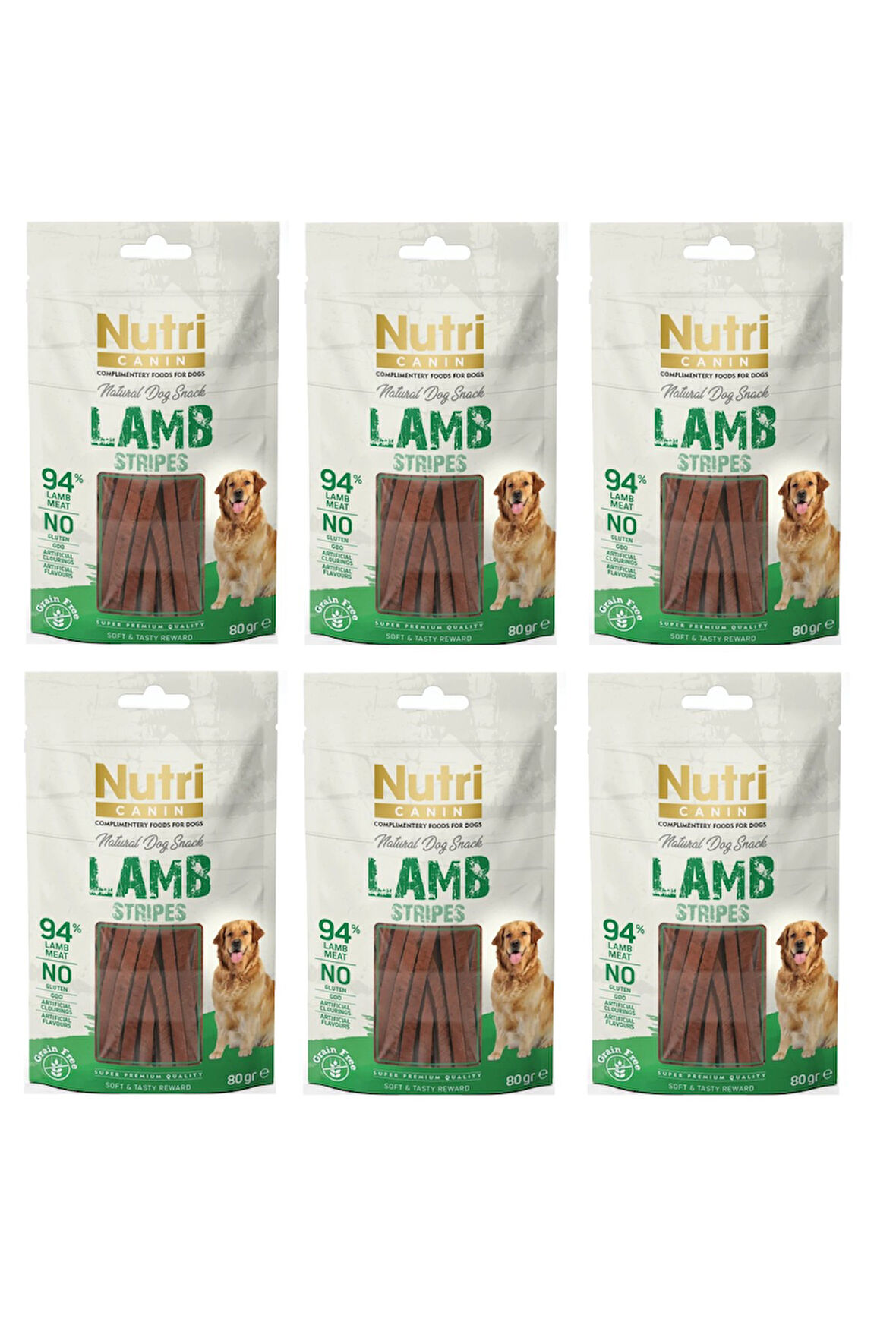 Nutri Canin Kuzu Etli Fileto Tahılsız Köpek Ödülü 80 Gr. X 6 Adet