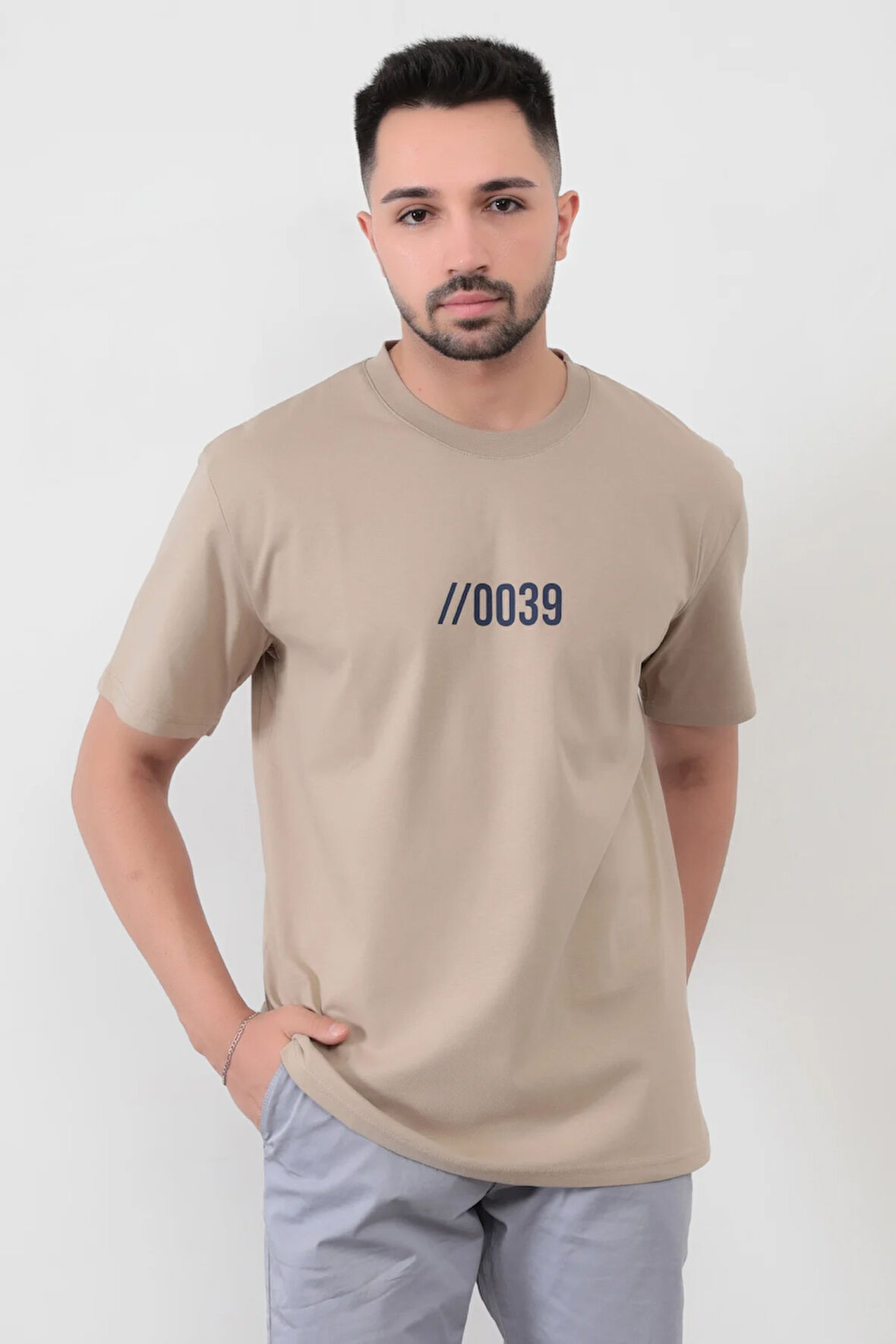 Vizon Erkek 0039 Baskılı Regular Kesim T-Shirt