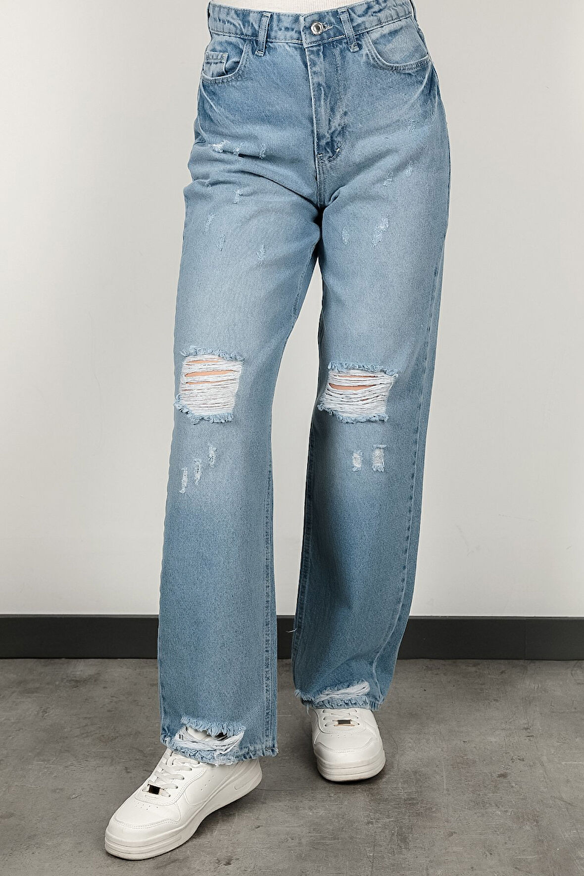 Kadın Likrasız Wide Leg Jean