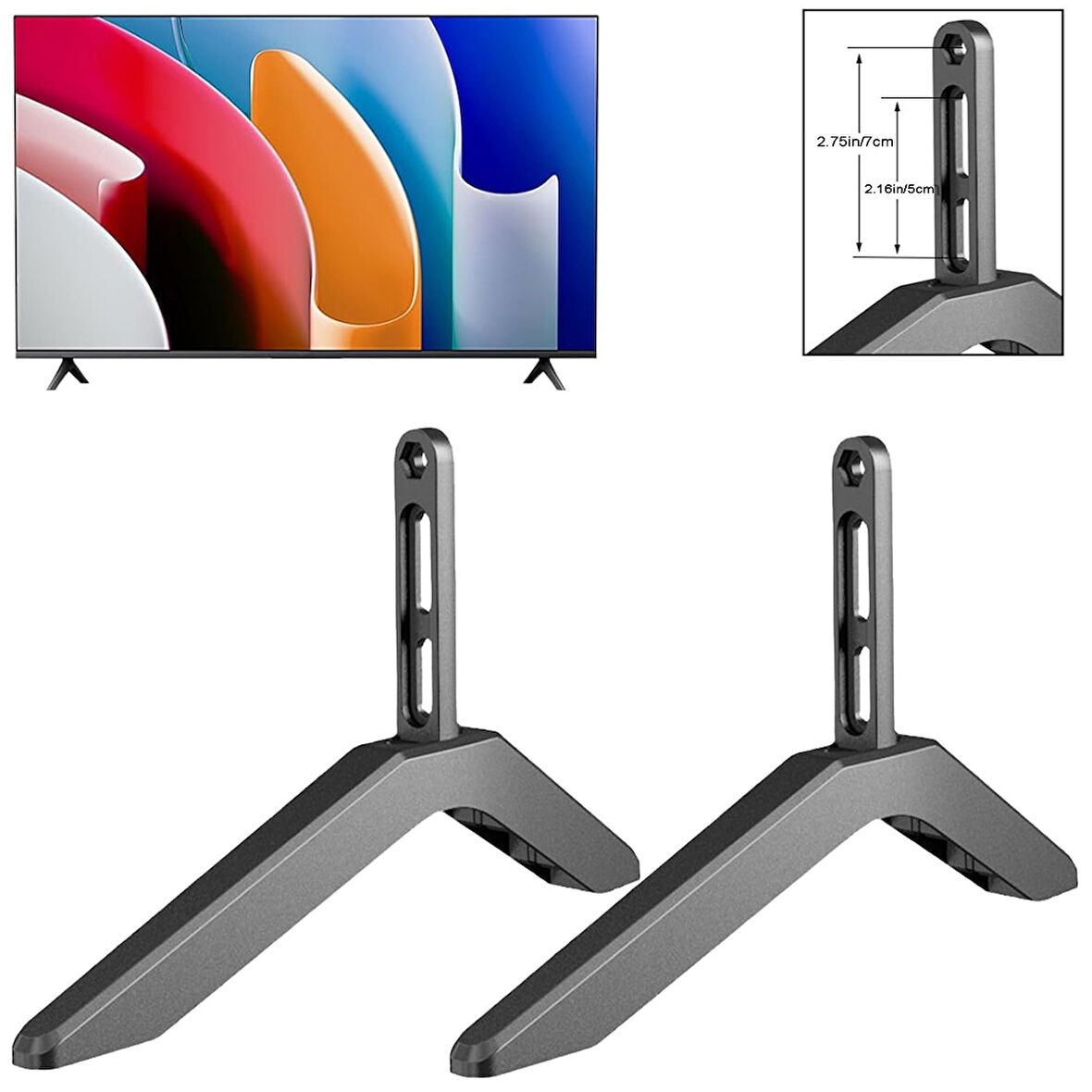 POWERMASTER PM-26784 YÜKSEKLİK AYARLI 32"-75" UNIVERSAL TELEVİZYON AYAĞI STANDI