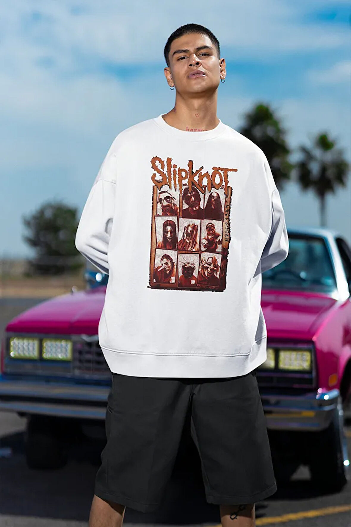 Slipknot Baskılı Unisex Oversize Rock Metal Sweatshirt
