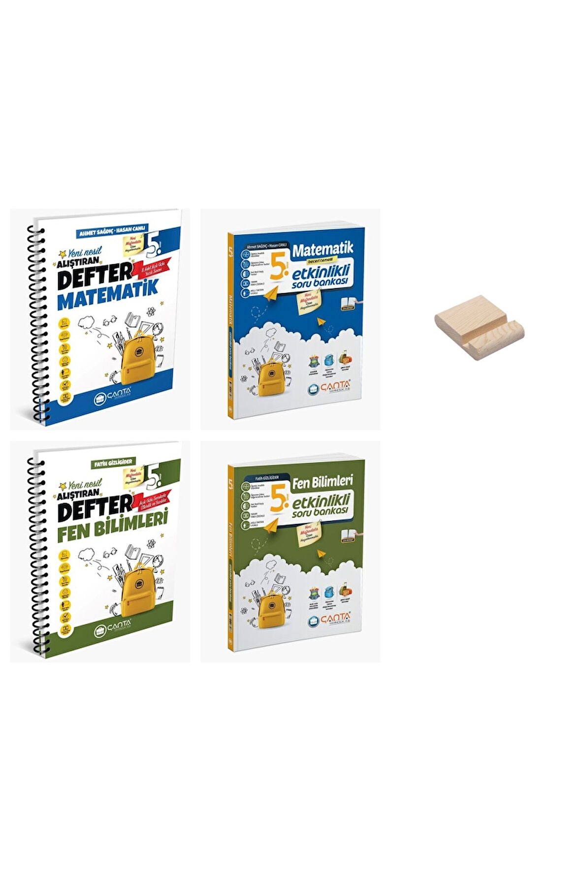 5. Sınıf Matematik Fen Alıştıran Defter ve Etkinlikli Soru Bankası 4lü Set