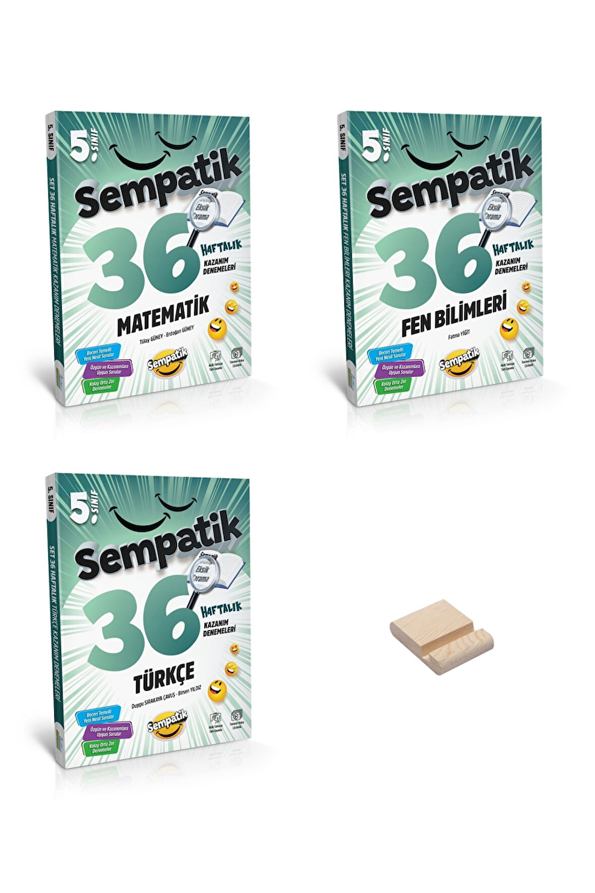 5. Sınıf Sempatik Matematik Fen ve Türkçe Kazanım Denemeleri 3lü Set