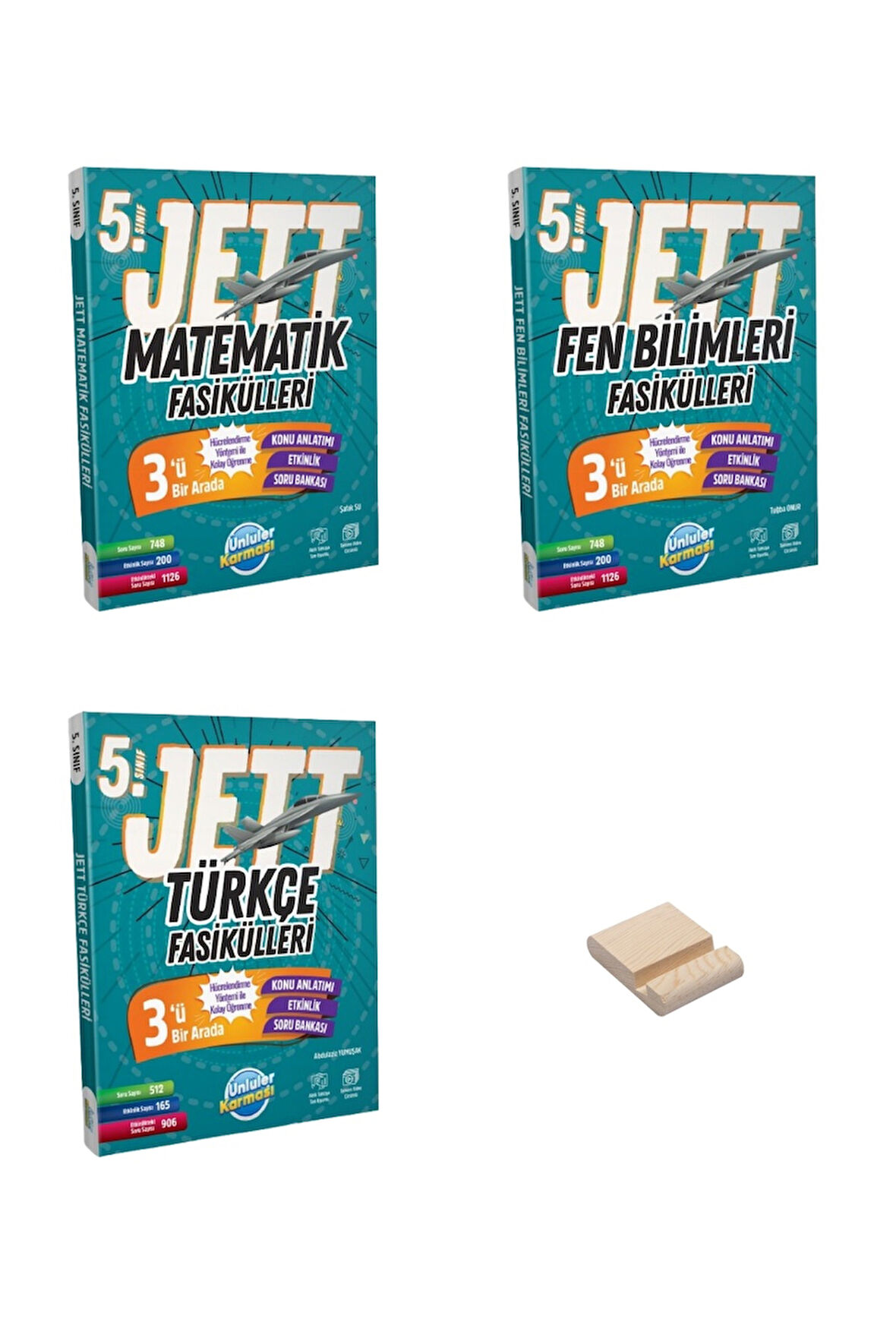 5. Sınıf JETT Matematik Fen Bilimleri ve Türkçe Fasikülleri 3lü Set