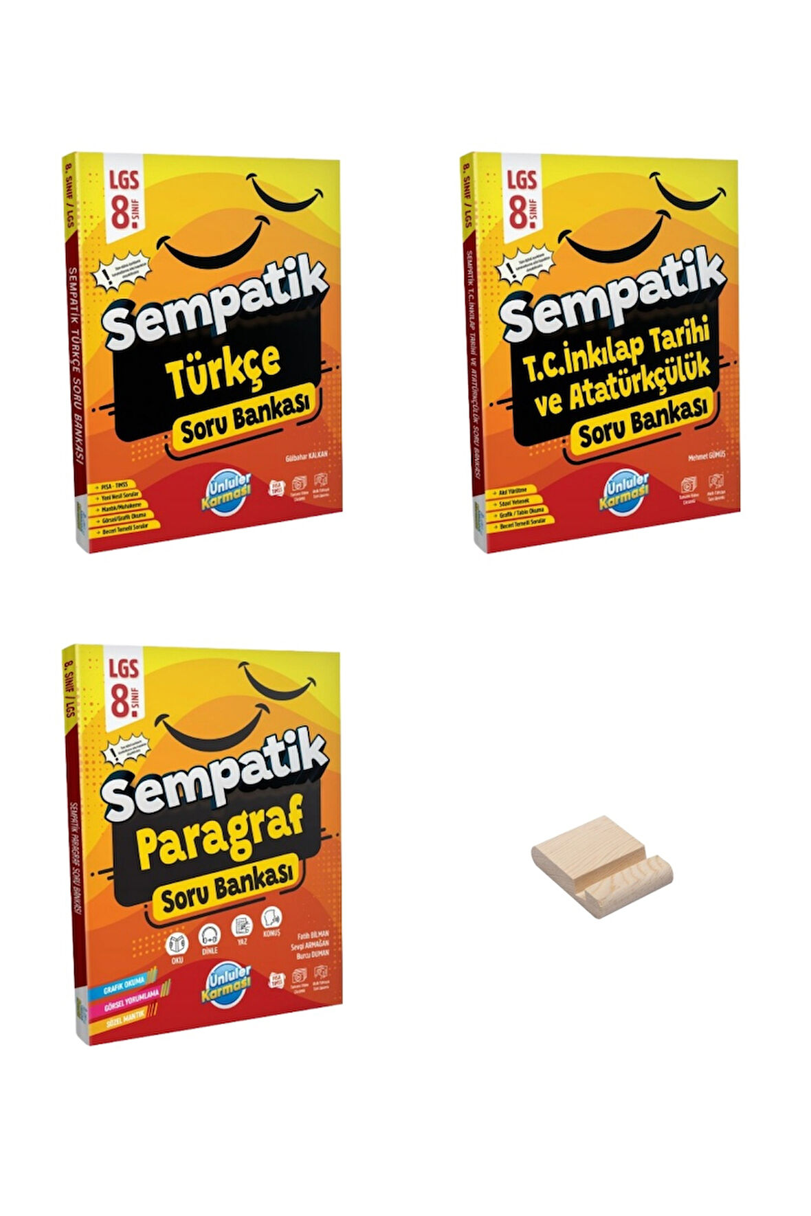 LGS 8. Sınıf Sempatik Türkçe İnkılap ve Paragraf Soru Bankası 3lü Set