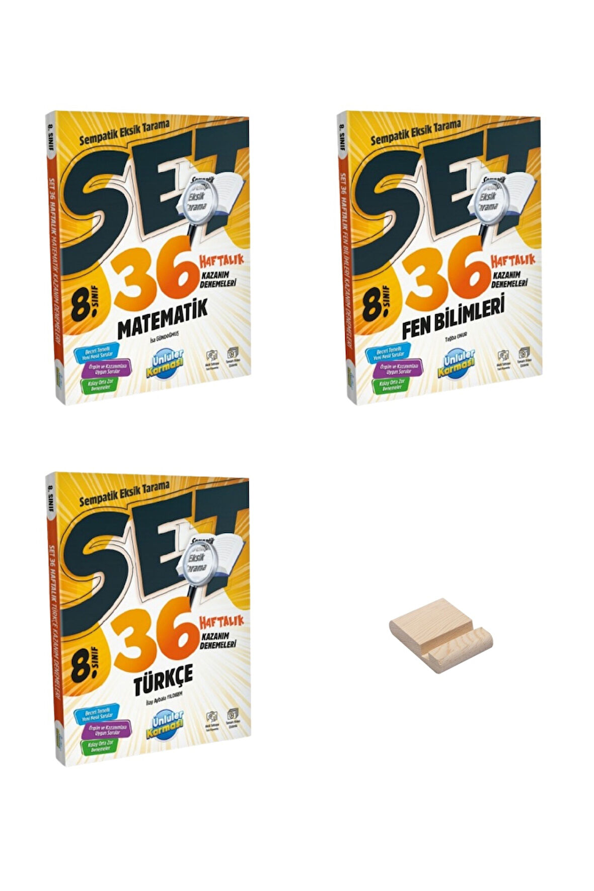 LGS 8. Sınıf Sempatik 36 Haftalık Matematik Fen Bilimleri ve Türkçe Denemeleri 3lü Set