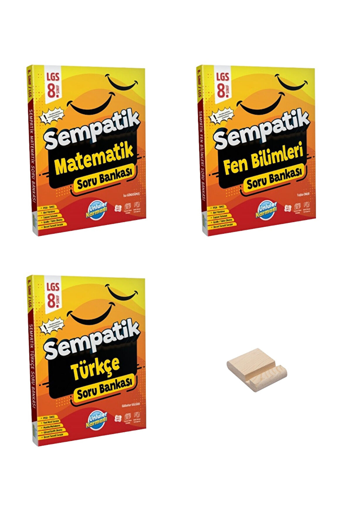 LGS 8. Sınıf Sempatik Matematik Fen Bilimleri ve Türkçe Soru Bankası 3lü Set