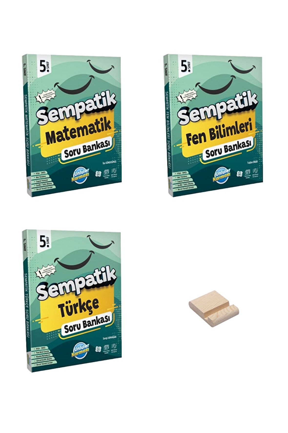 5. Sınıf Sempatik Matematik Fen Bilimleri ve Türkçe Soru Bankası 3lü Set