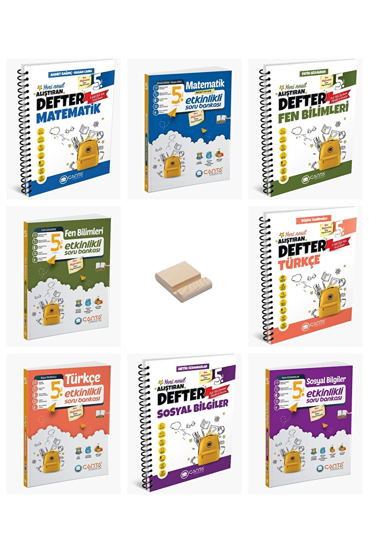 5. Sınıf Matematik Fen Türkçe Sosyal Defter ve Soru Bankası 8li Set