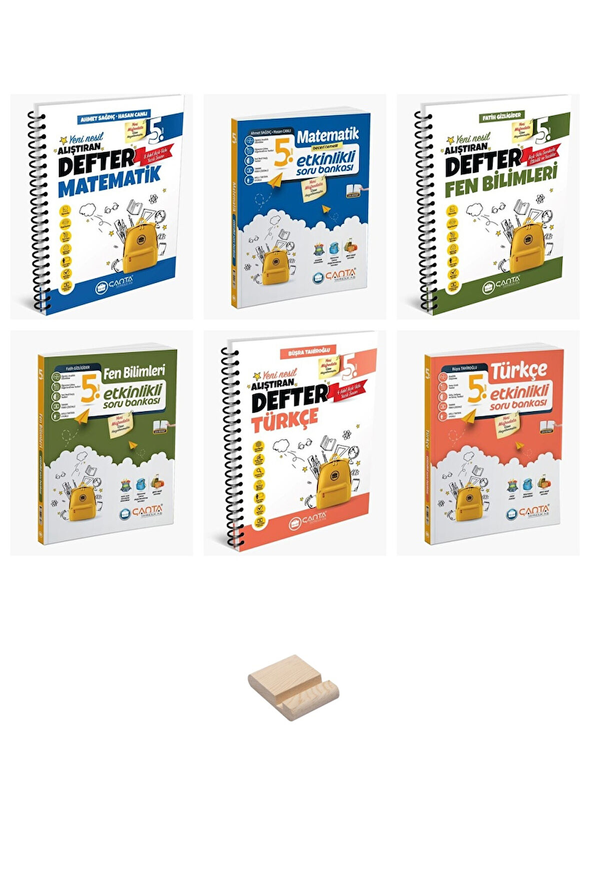5. Sınıf Matematik Fen Türkçe Alıştıran Defter ve Etkinlikli Soru Bankası 6lı Set