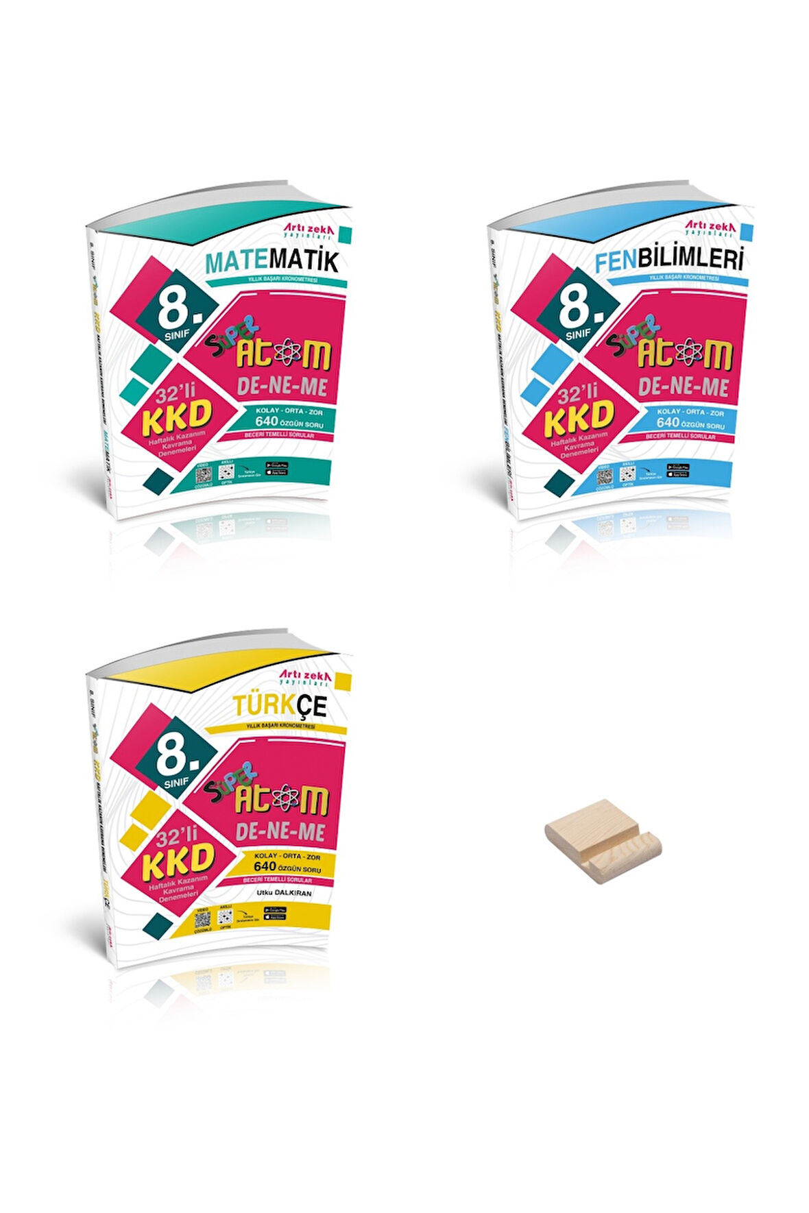 LGS 8. Sınıf Atom Matematik Fen Bilimleri ve Türkçe Haftalık Denemeleri 3lü Set