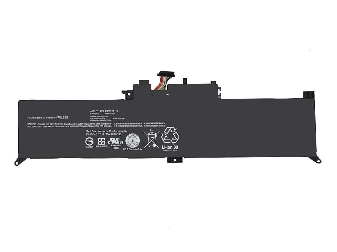 Lenovo ThinkPad X380 Yoga Notebook Batarya Laptop Pil