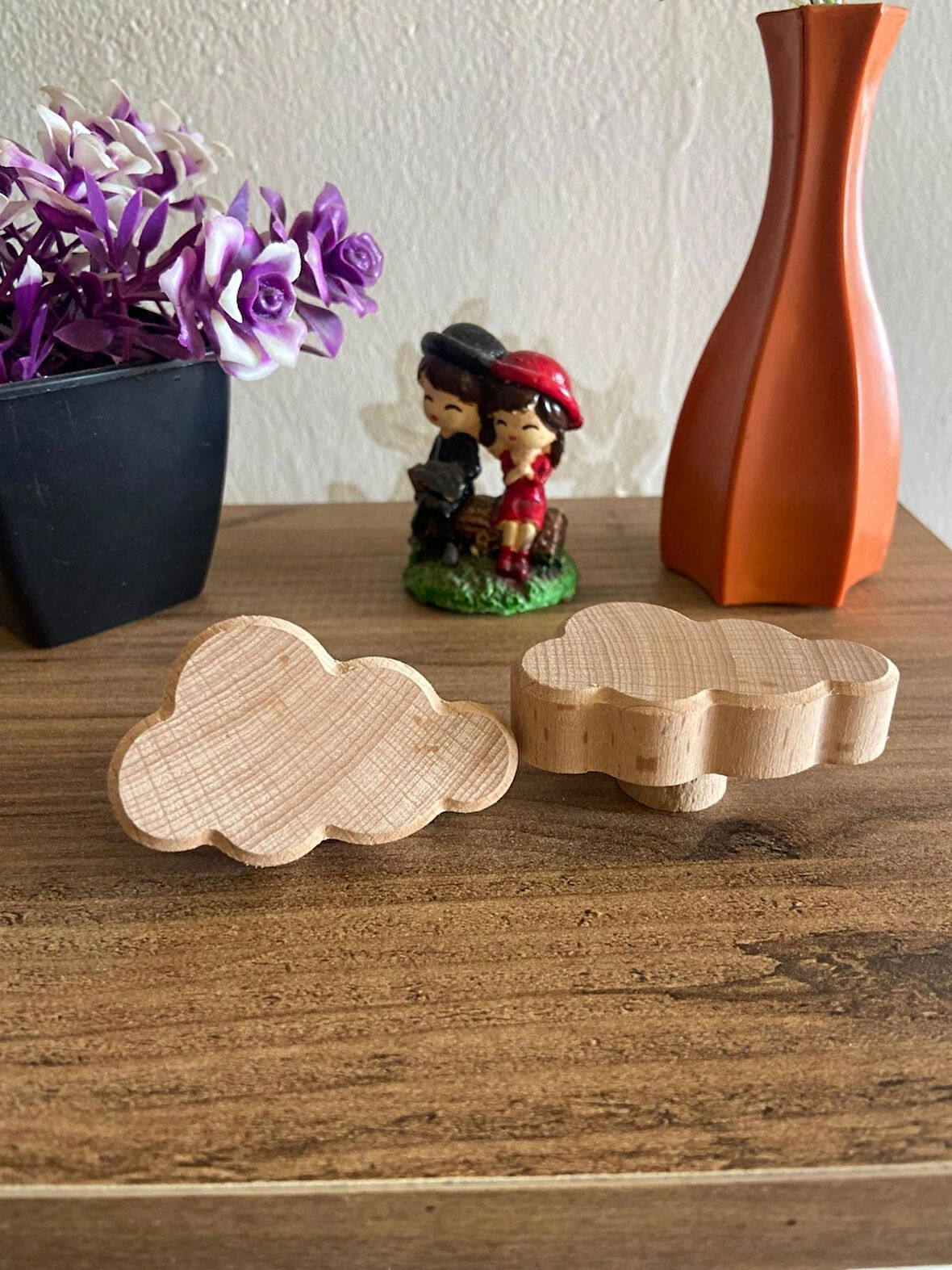 bulut kulp ahşap kulp bebek odası kulpu