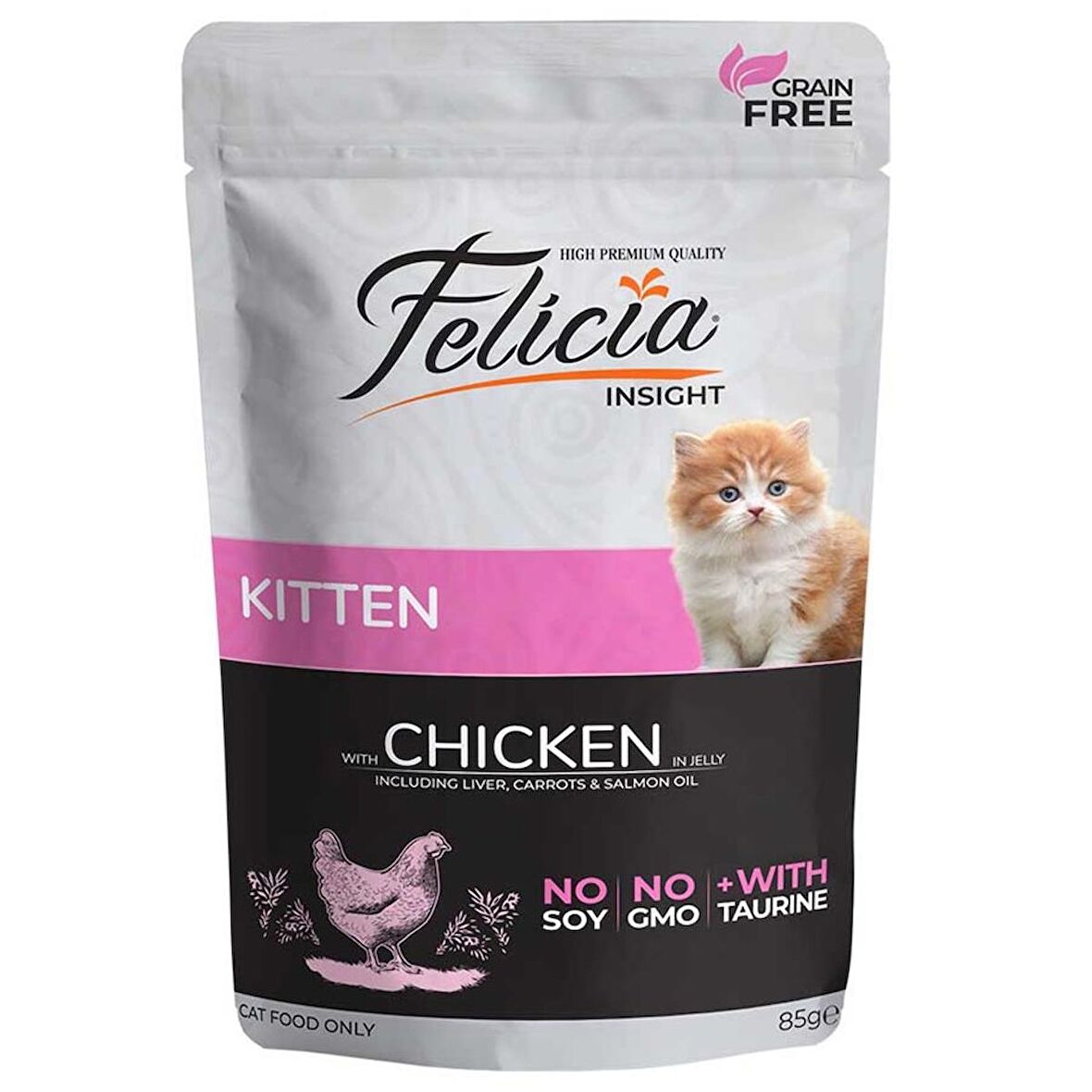 Felicia Tavuklu Yavru Kedi Pouch Mama 85 Gr x 12 Adet