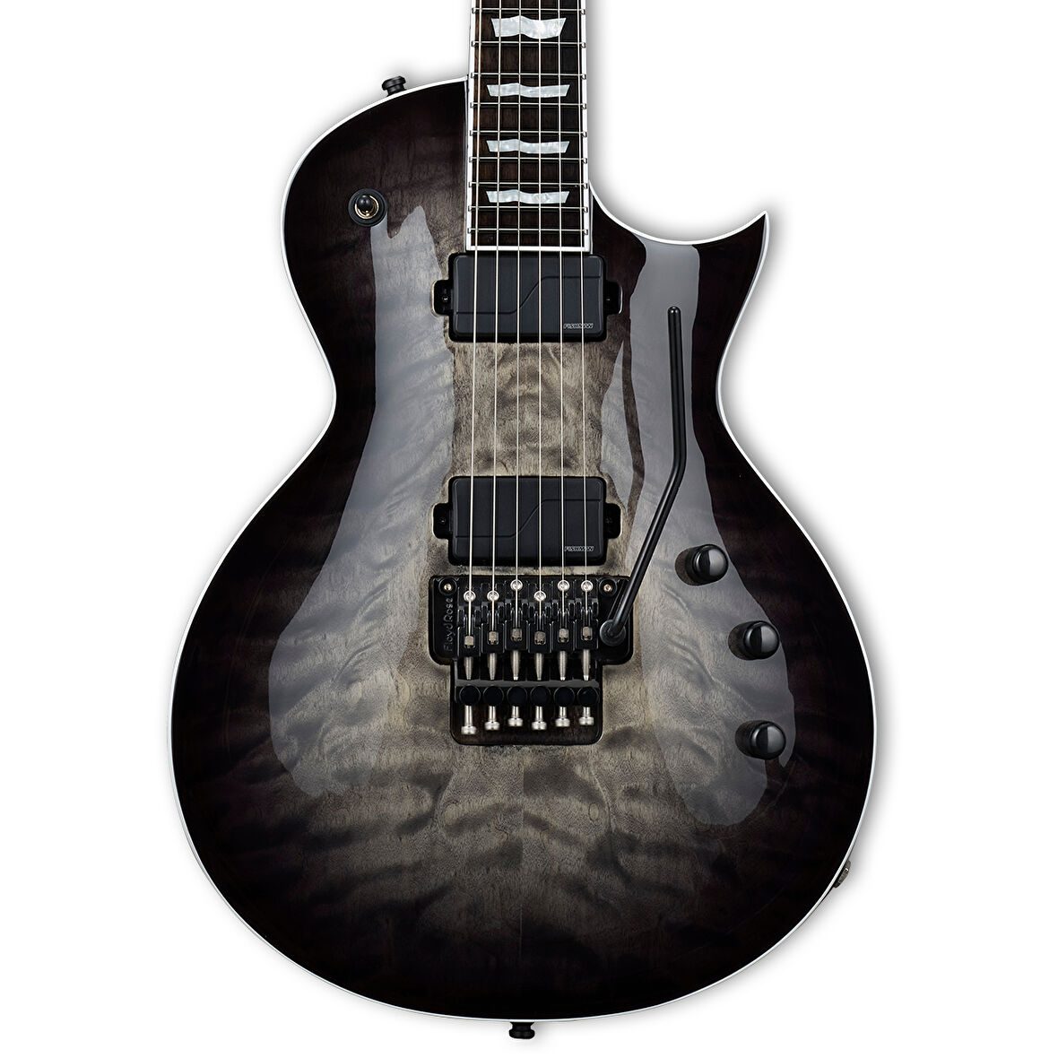 ESP E-II Eclipse Quilted Maple Charcoal Burst Elektro Gitar