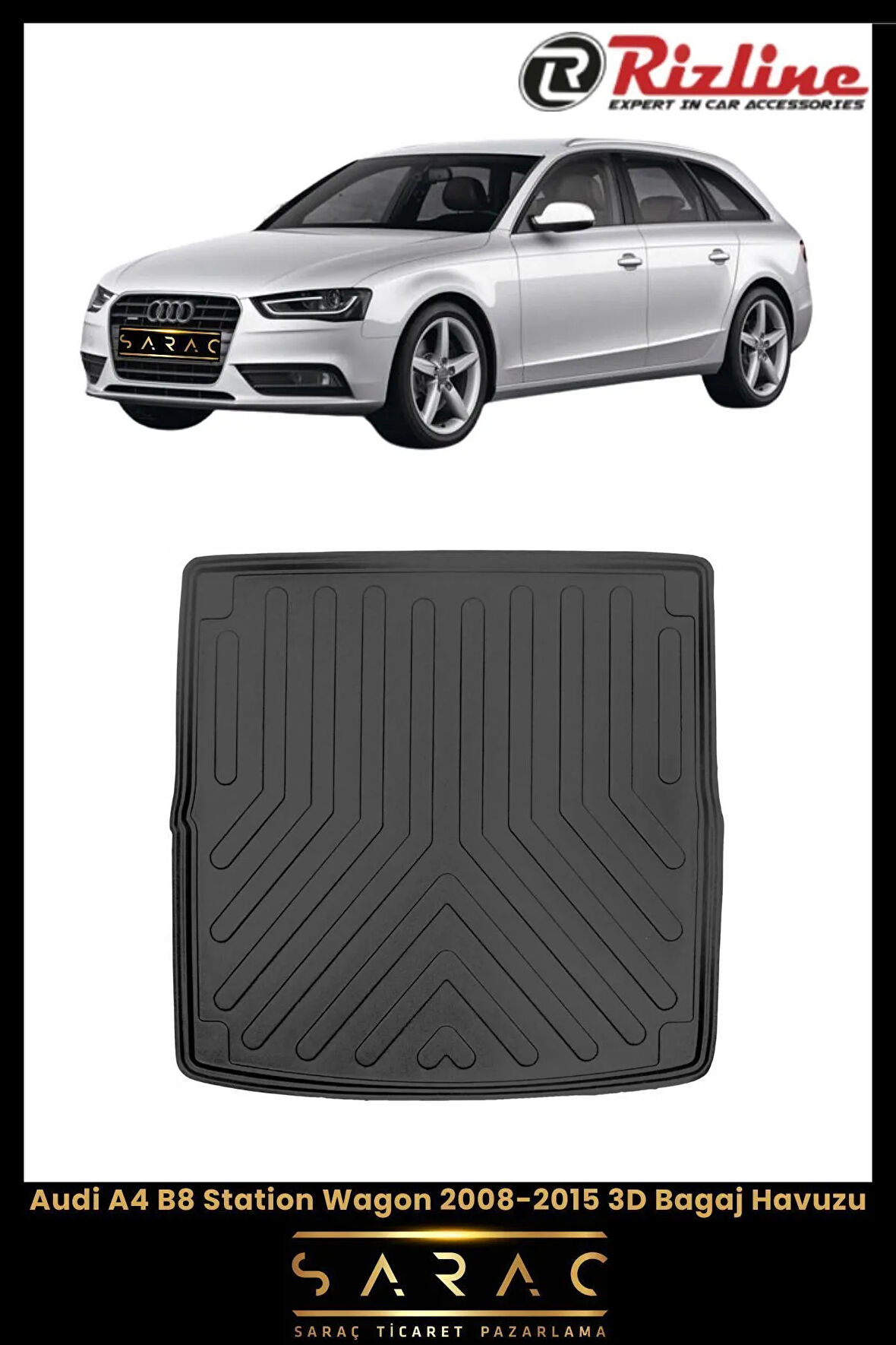 Rizline Audi A4 Station Wagon 2012 Model 3D Bagaj Havuzu