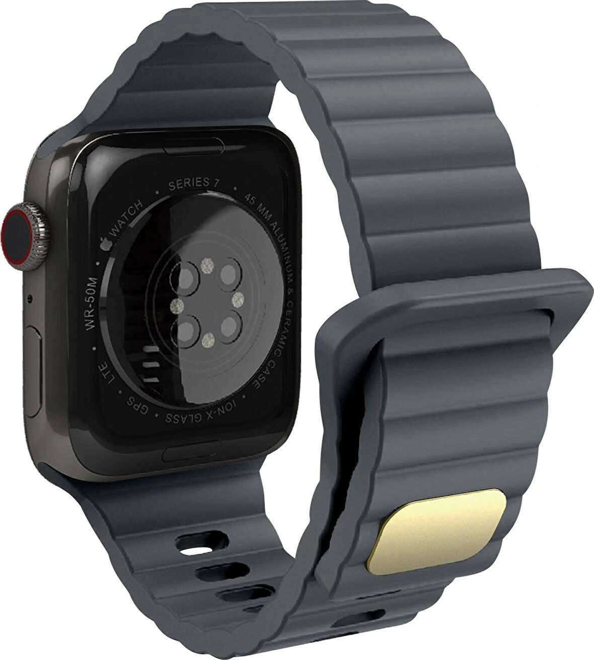 Apple Watch 10 46mm Redclick Krd-73 Şeritli Ultra Hafif Silikon Kordon