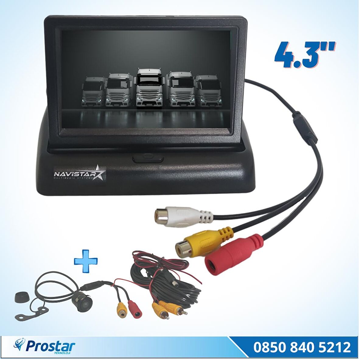 4.5 inç TFT LCD Araç Monitör Ekran + 1 adet Geri Görüş Kamerası Dahil Set