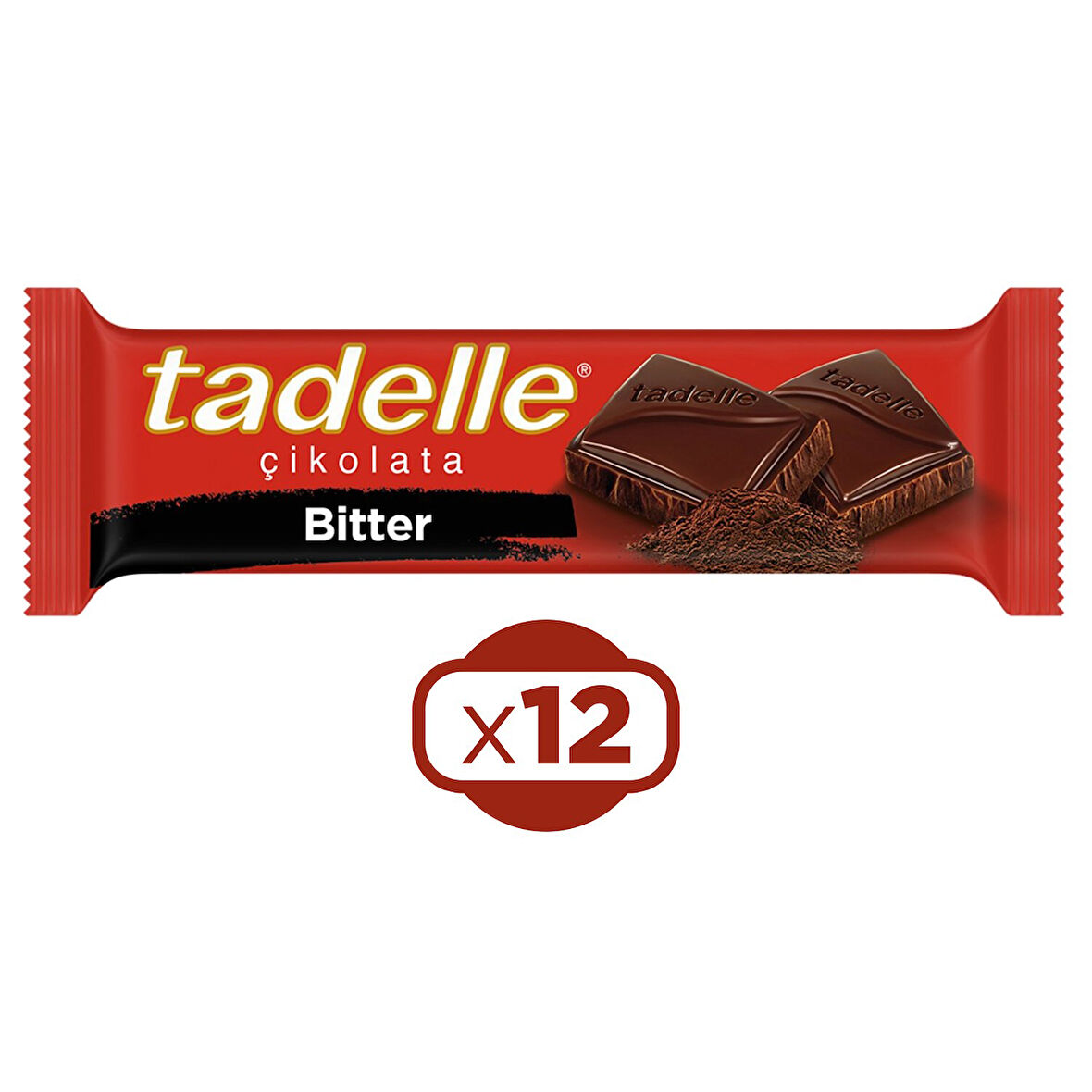 Tadelle Bitter Tablet Çikolata 30 gr x 12 Adet