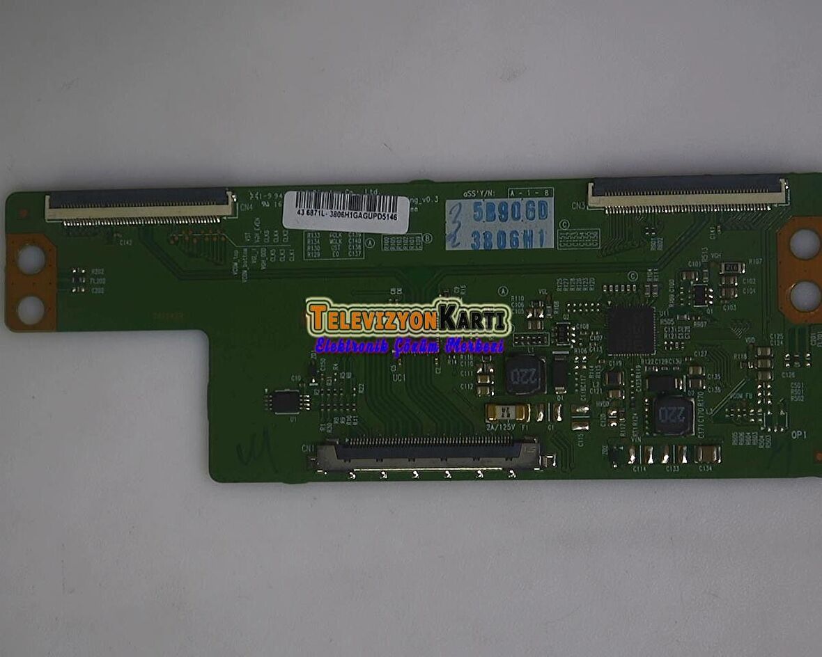 6870C-0532A, 3806H, 6871L-3806H, V15 FHD DRD_non-scan:g_v0.3, VESTEL SMART 43FB7500 43 LED TV, T CON Board, VES430UNEL-2D-U01