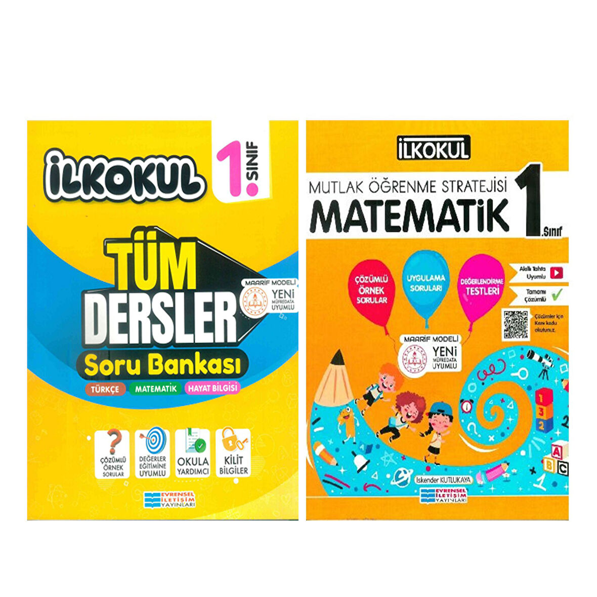 Evrensel İletişim 1. Sınıf Tüm Dersler ve Matematik Mutlak Öğrenme Stratejisi Seti 2 Kitap