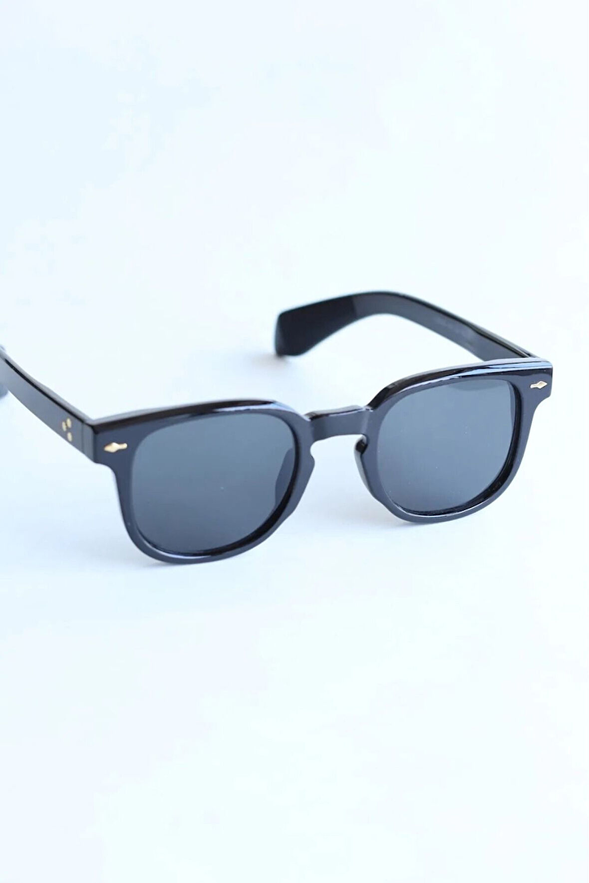 Unisex Siyah Oval Gümüş Detay Yeni Sezon Uv400