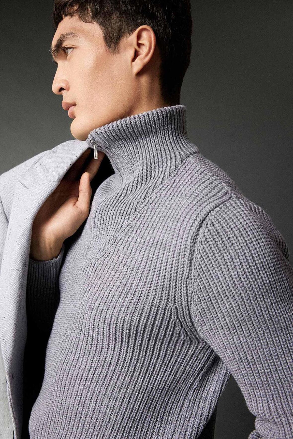 DeFacto Standart Fit Dik Yaka Selanik Kumaş Kazak A9511AX23WNGR93