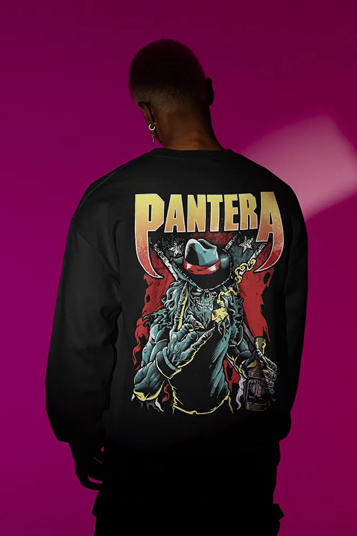 Pantera Müzik Grubu Baskılı Unisex Oversize Rock Metal Sweatshirt