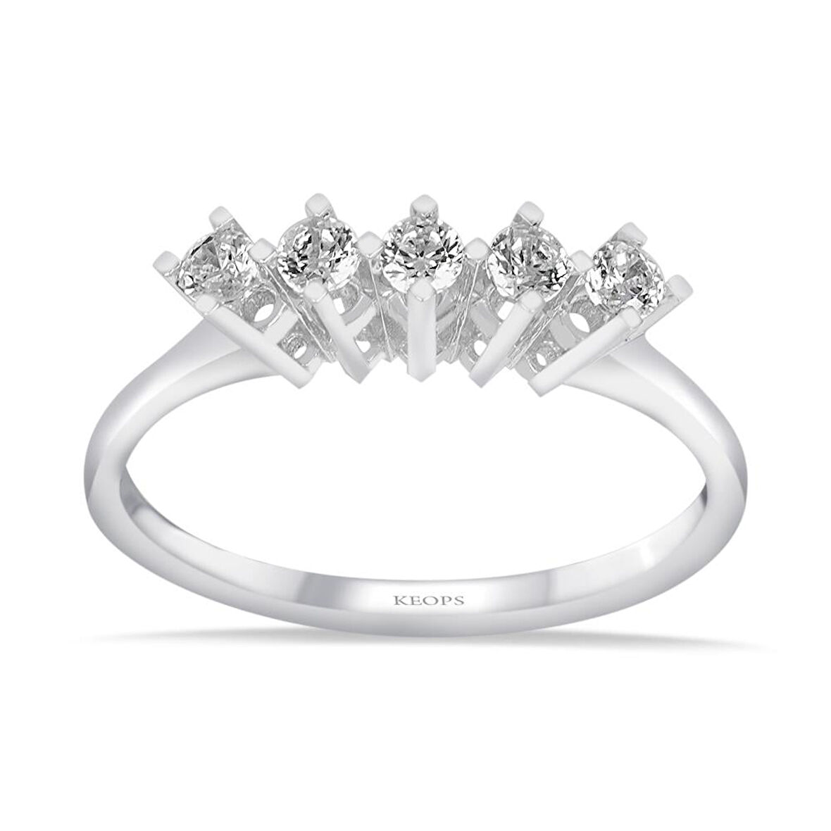 G Renk 0,25 Karat Pırlanta Beştaş Yüzük